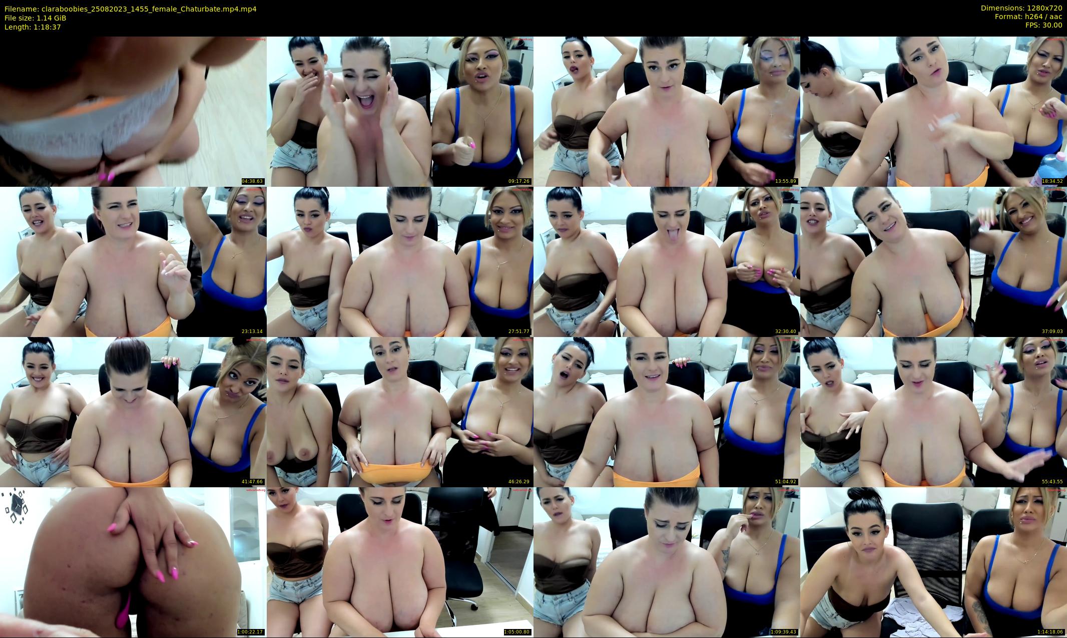 claraboobies — 79 minute Chaturbate female cam show recording, 720p, Aug 25, 2023