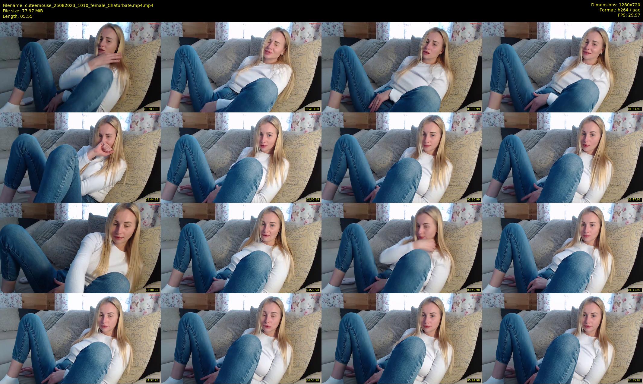 cuteemouse — 6 minute Chaturbate female cam show recording, 720p, Aug 25, 2023