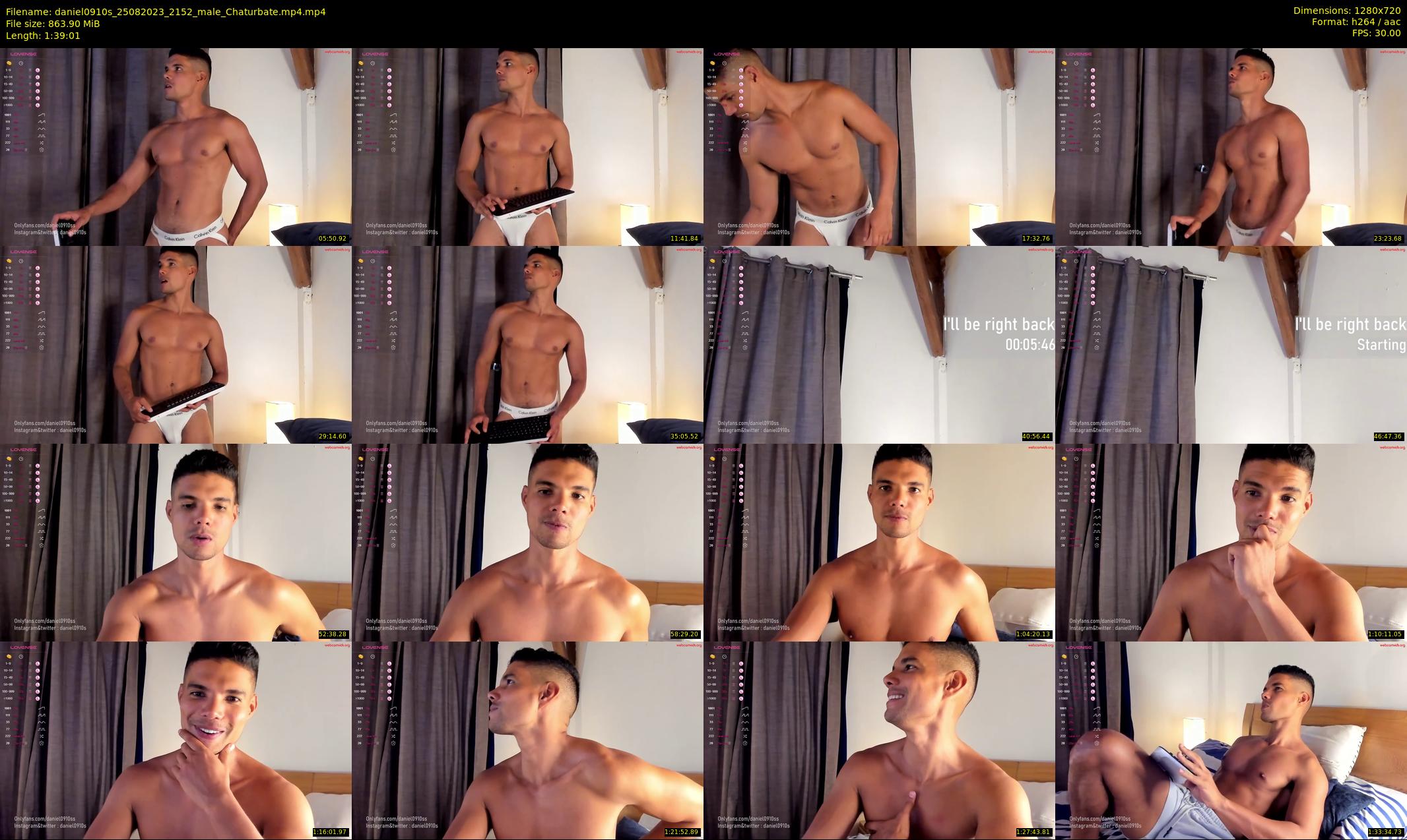 daniel0910s — 100 minute Chaturbate male cam show recording, 720p, Aug 25, 2023