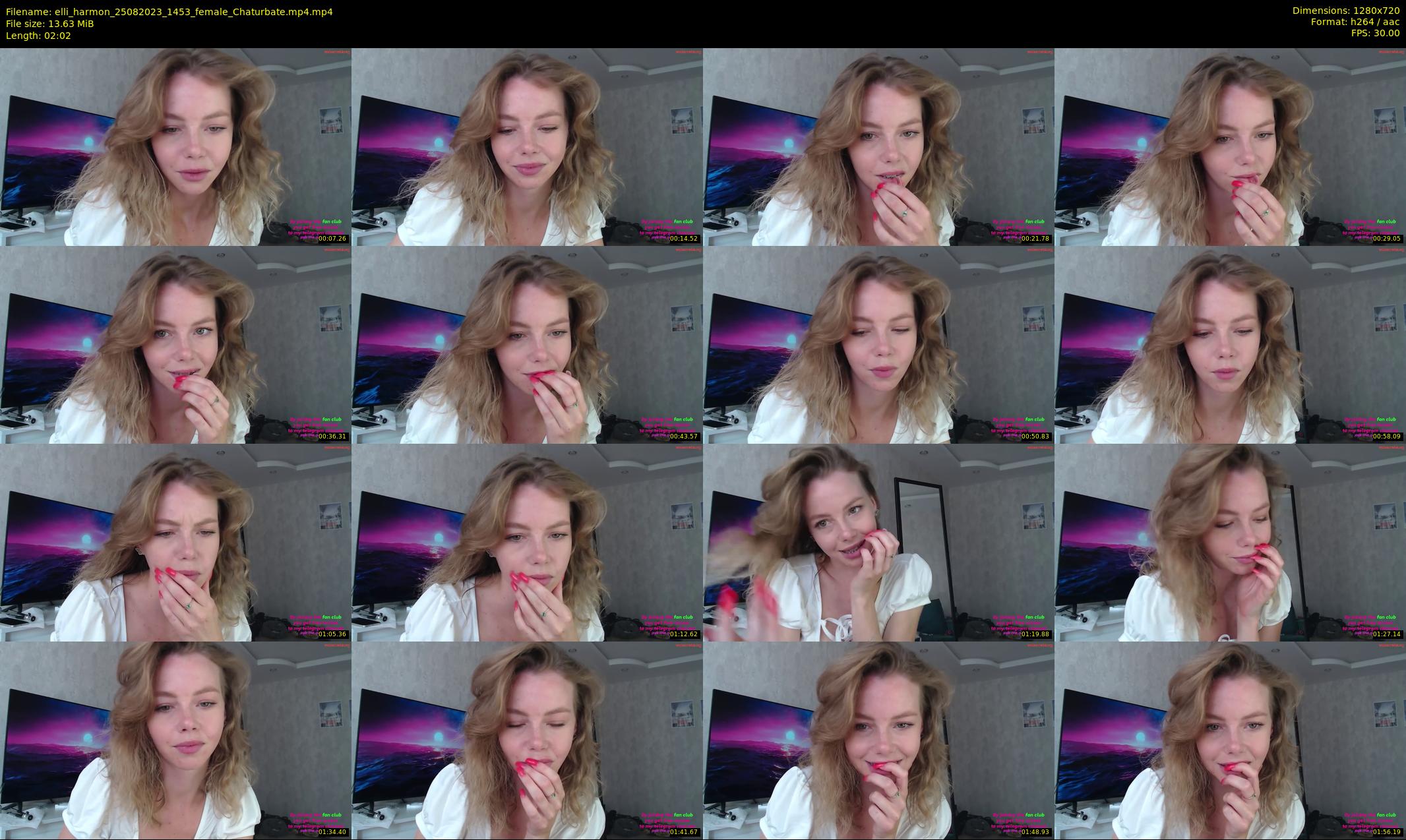 elli_harmon — 3 minute Chaturbate female cam show recording, 720p, Aug 25, 2023