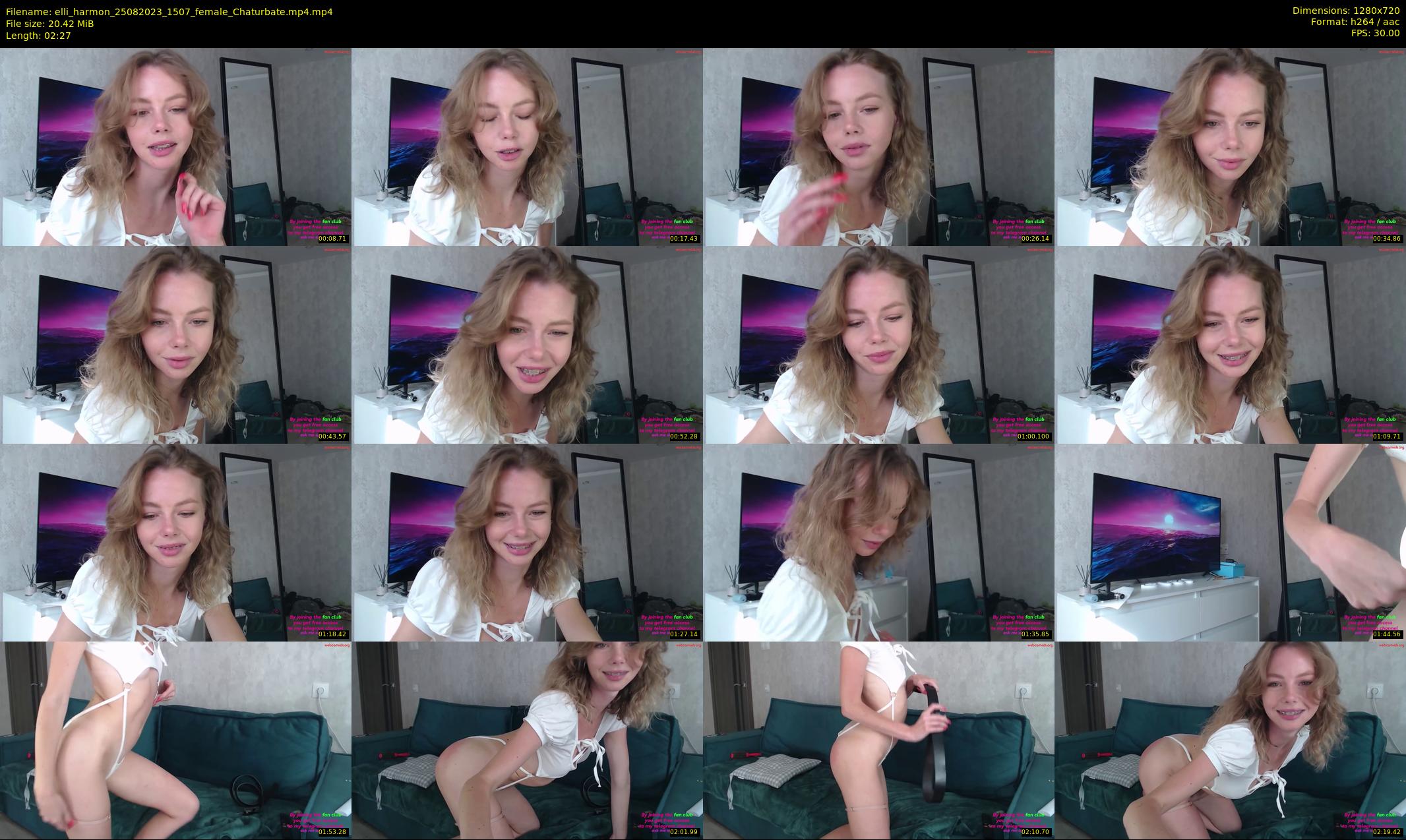 elli_harmon — 3 minute Chaturbate female cam show recording, 720p, Aug 25, 2023