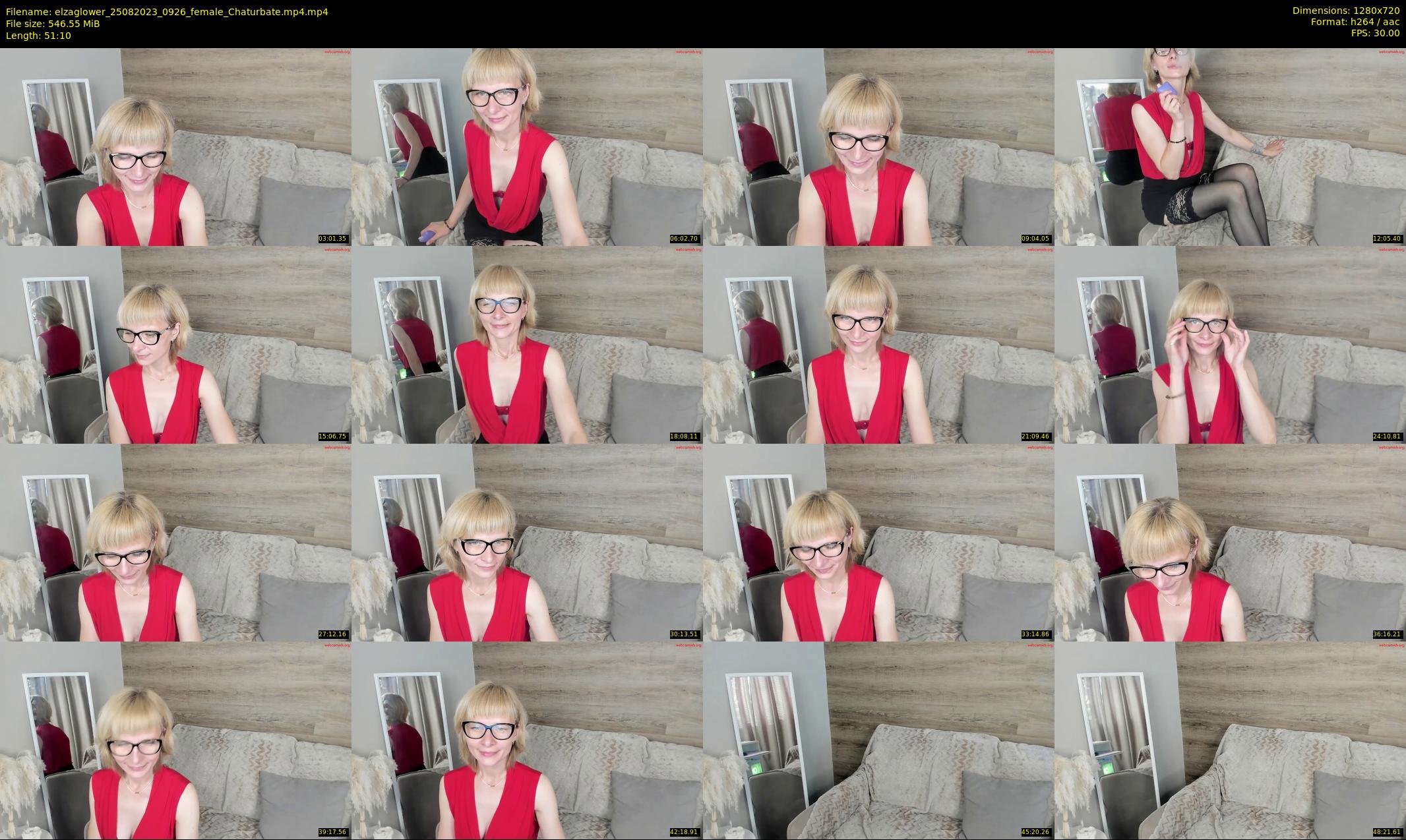 elzaglower — 52 minute Chaturbate female cam show recording, 720p, Aug 25, 2023