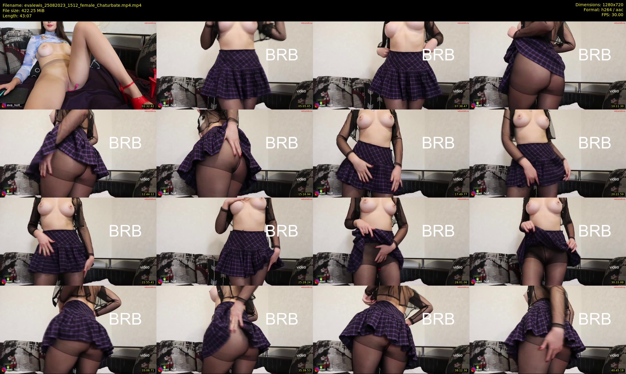 evalewis — 44 minute Chaturbate female cam show recording, 720p, Aug 25, 2023