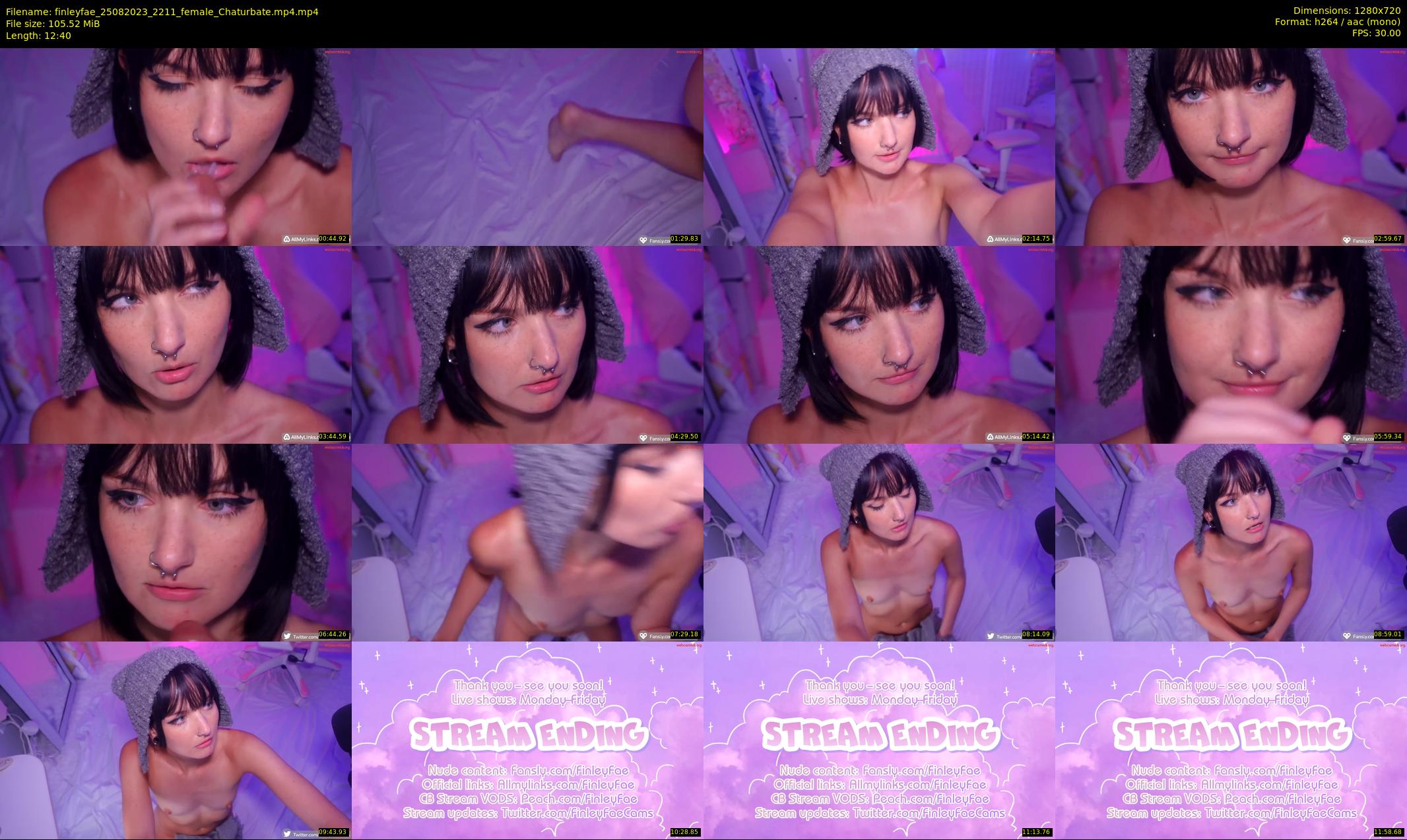 finleyfae — 13 minute Chaturbate female cam show recording, 720p, Aug 25, 2023