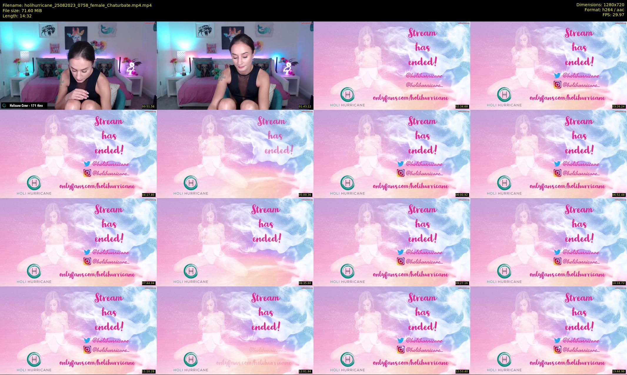 holihurricane — 15 minute Chaturbate female cam show recording, 720p, Aug 25, 2023
