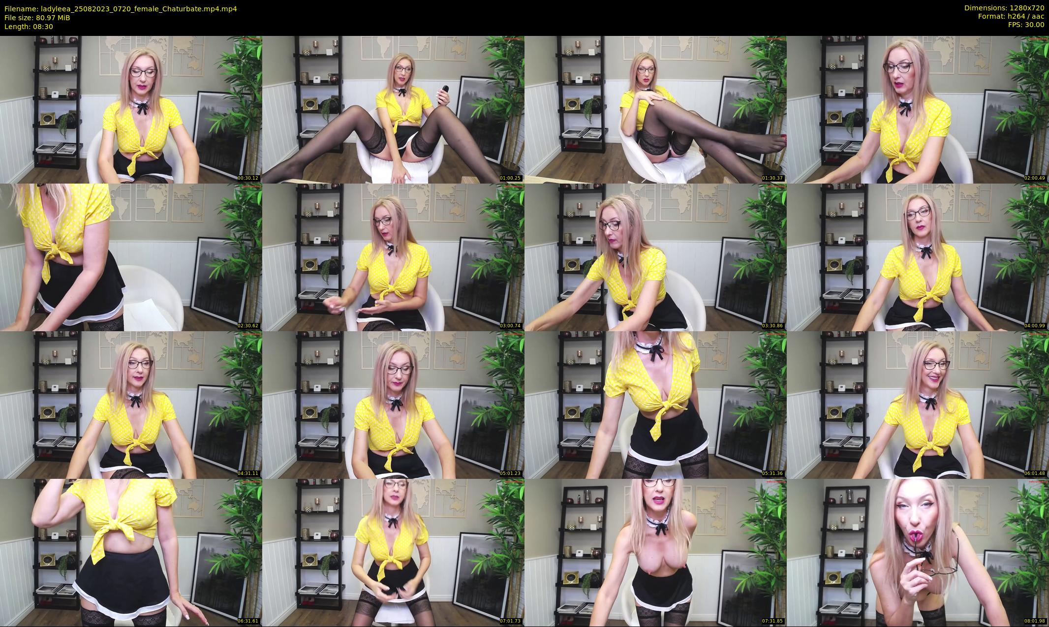 ladyleea — 9 minute Chaturbate female cam show recording, 720p, Aug 25, 2023