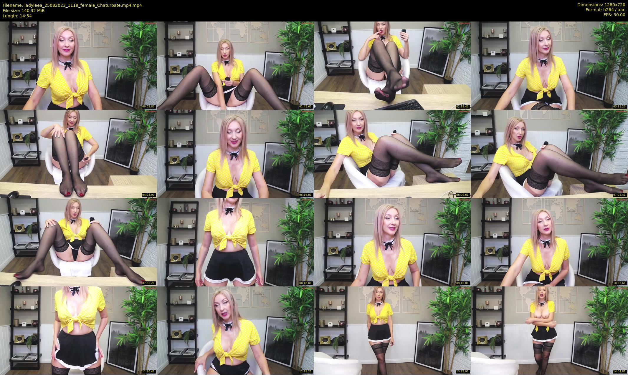ladyleea — 15 minute Chaturbate female cam show recording, 720p, Aug 25, 2023
