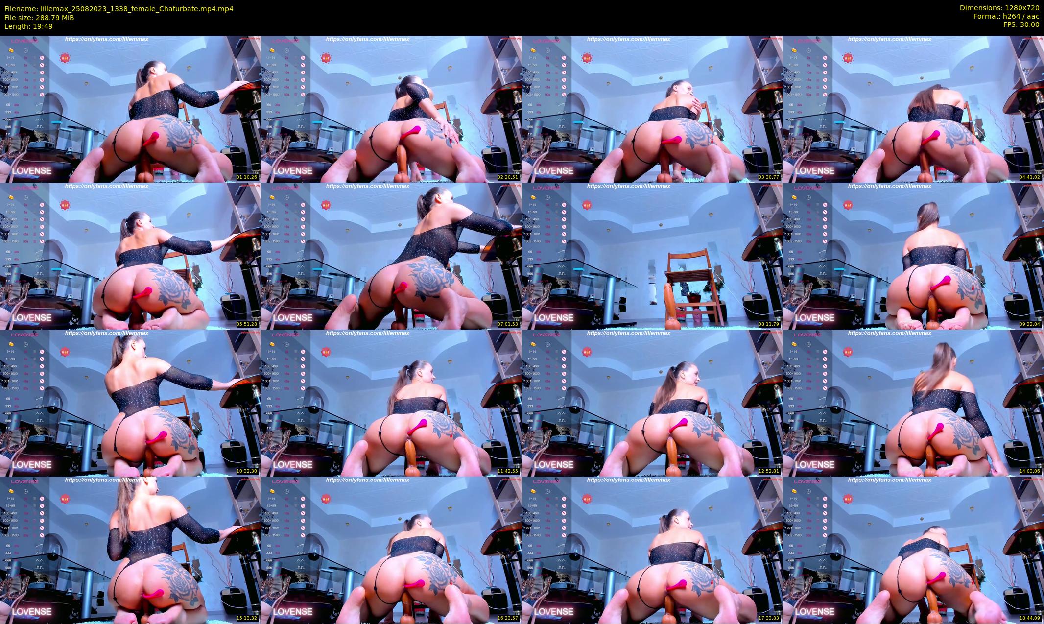 lillemax — 20 minute Chaturbate female cam show recording, 720p, Aug 25, 2023