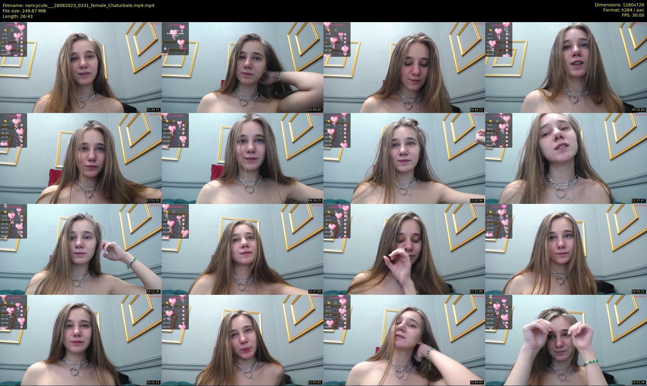 nancycute__ — 27 minute Chaturbate female cam show recording, 720p, Aug 26, 2023