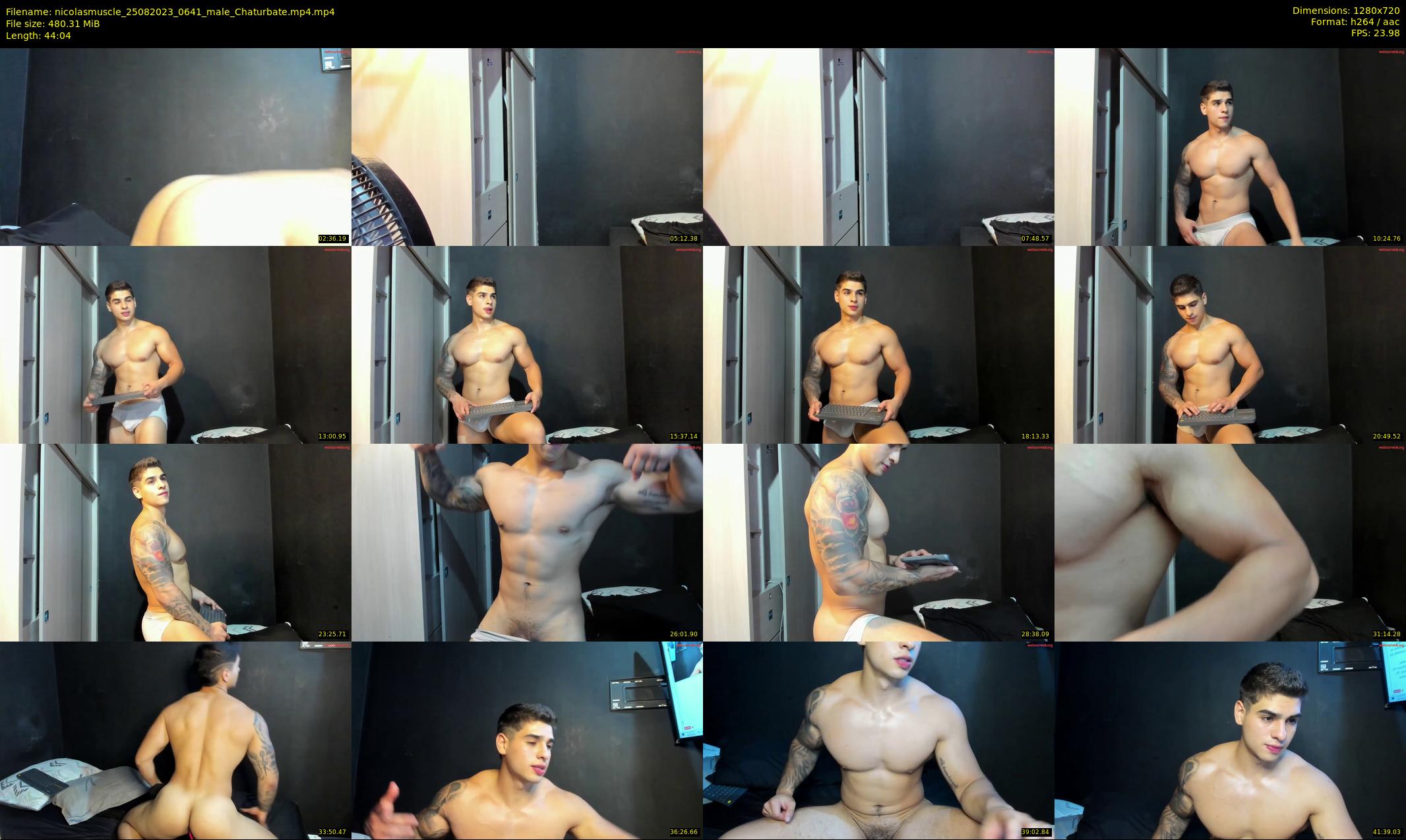nicolasmuscle — 45 minute Chaturbate male cam show recording, 720p, Aug 25, 2023