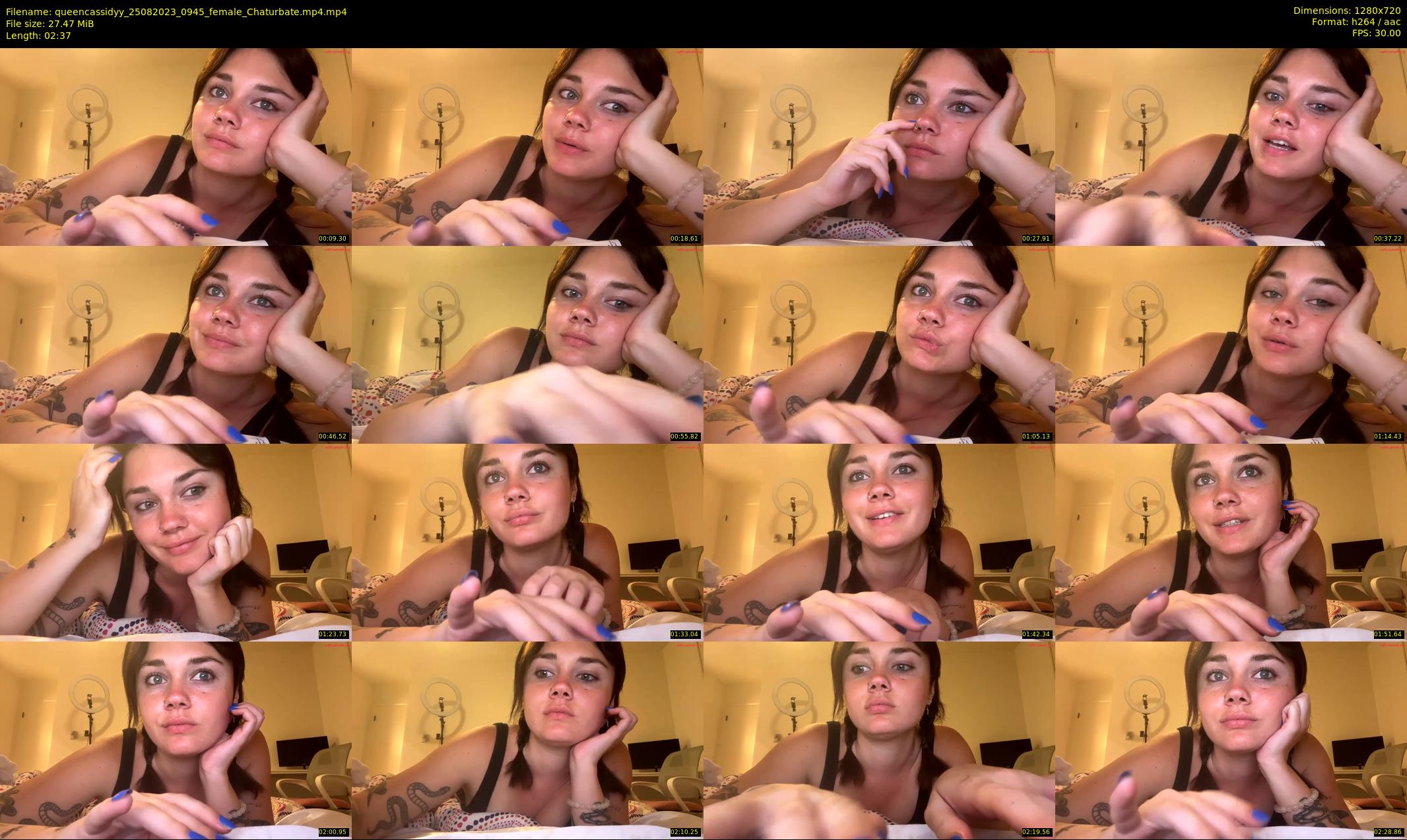 queencassidyy — 3 minute Chaturbate female cam show recording, 720p, Aug 25, 2023