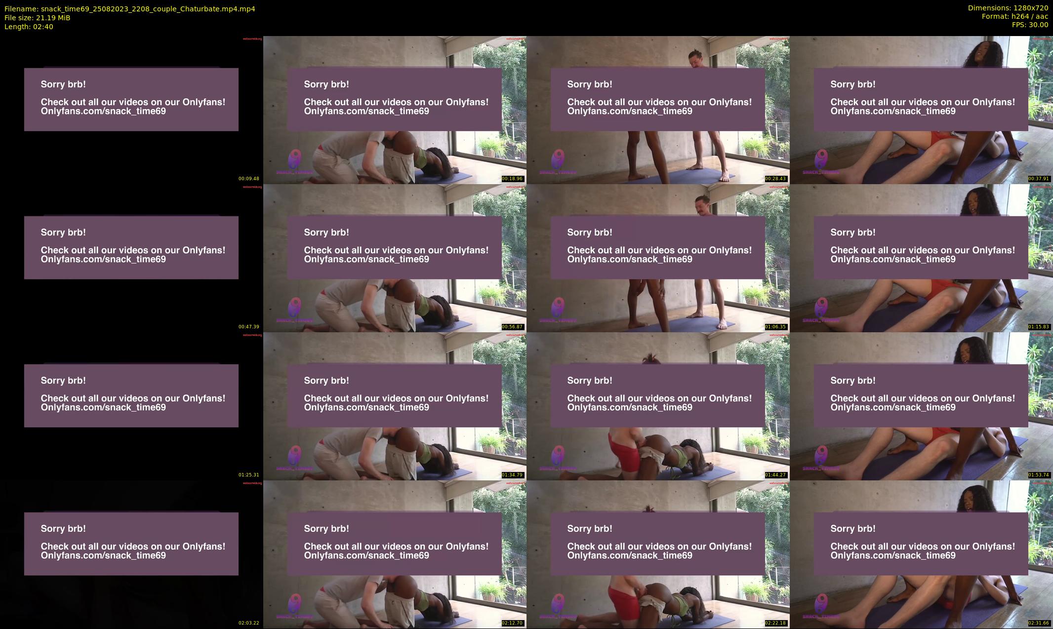 snack_time69 — 3 minute Chaturbate couple cam show recording, 720p, Aug 25, 2023