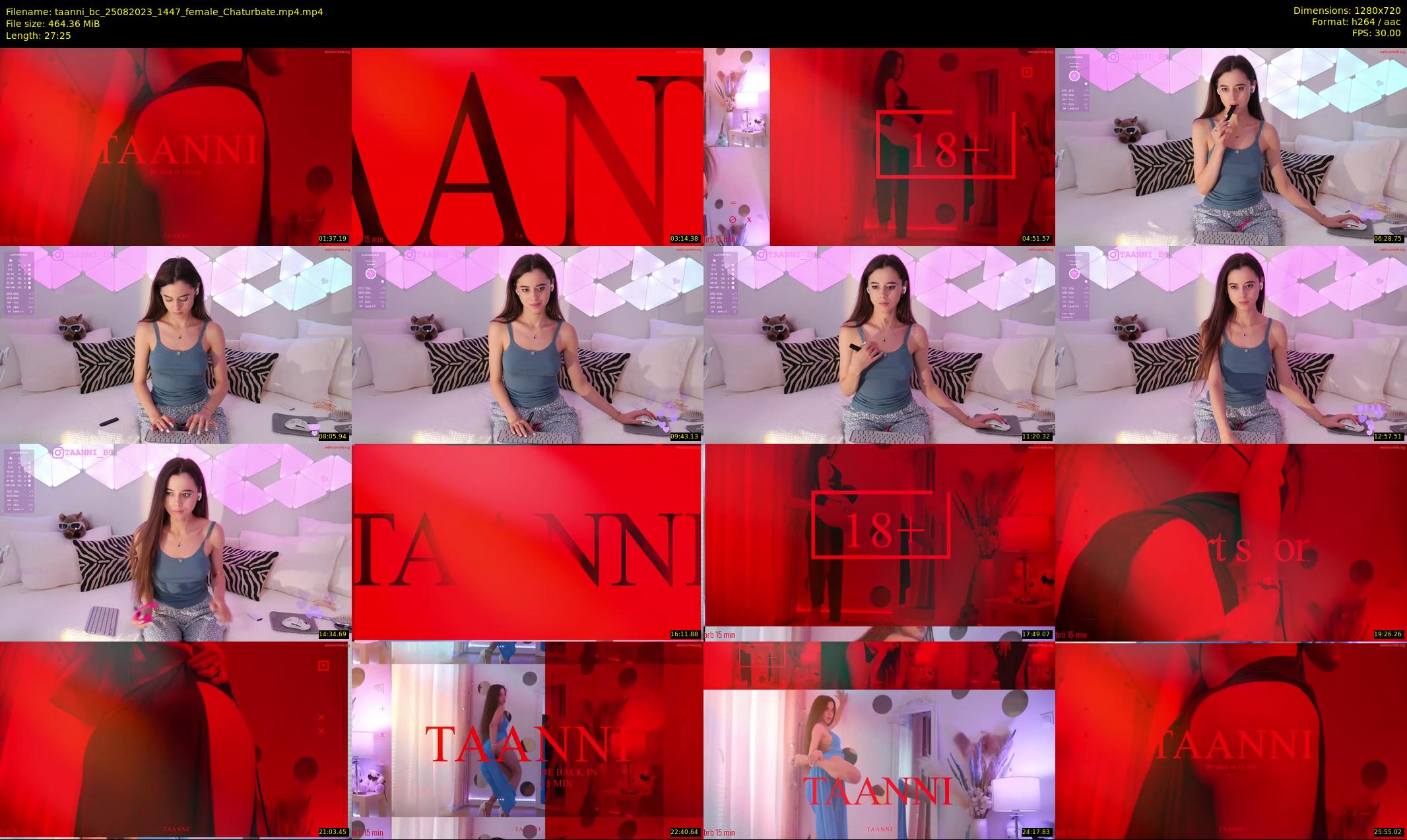taanni_bc — 28 minute Chaturbate female cam show recording, 720p, Aug 25, 2023