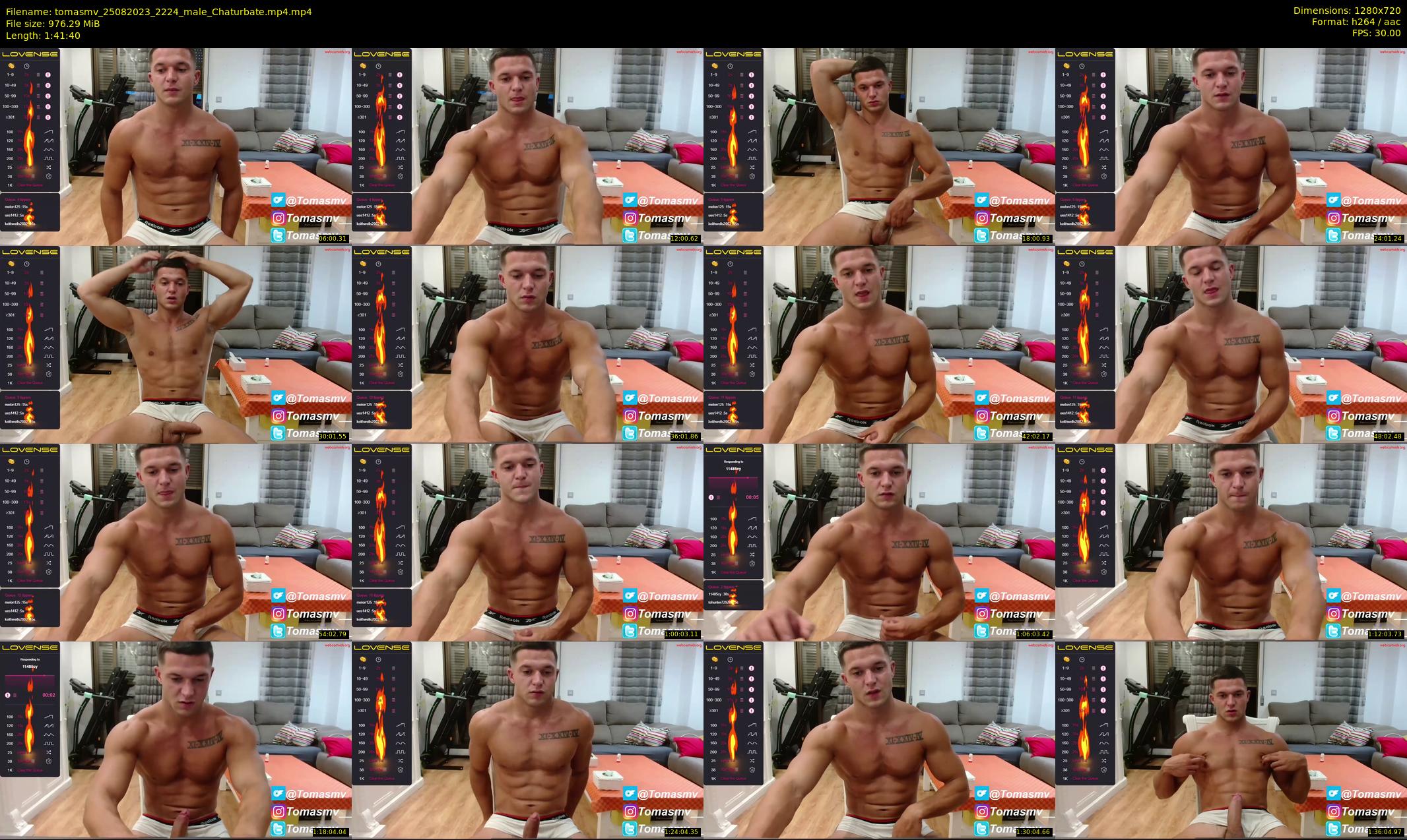 tomasmv — 102 minute Chaturbate male cam show recording, 720p, Aug 25, 2023