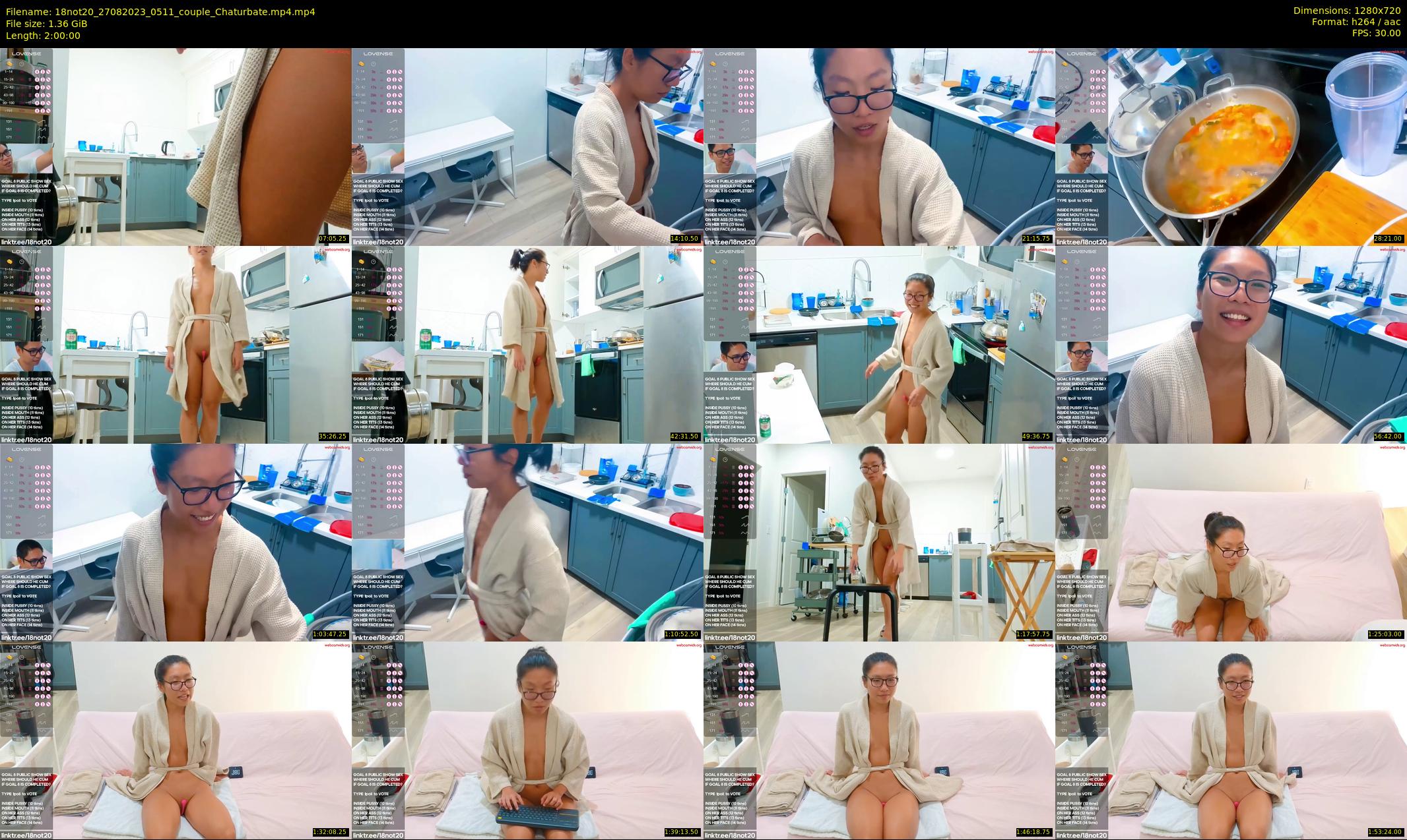18not20 — 120 minute Chaturbate couple cam show recording, 720p, Aug 27, 2023