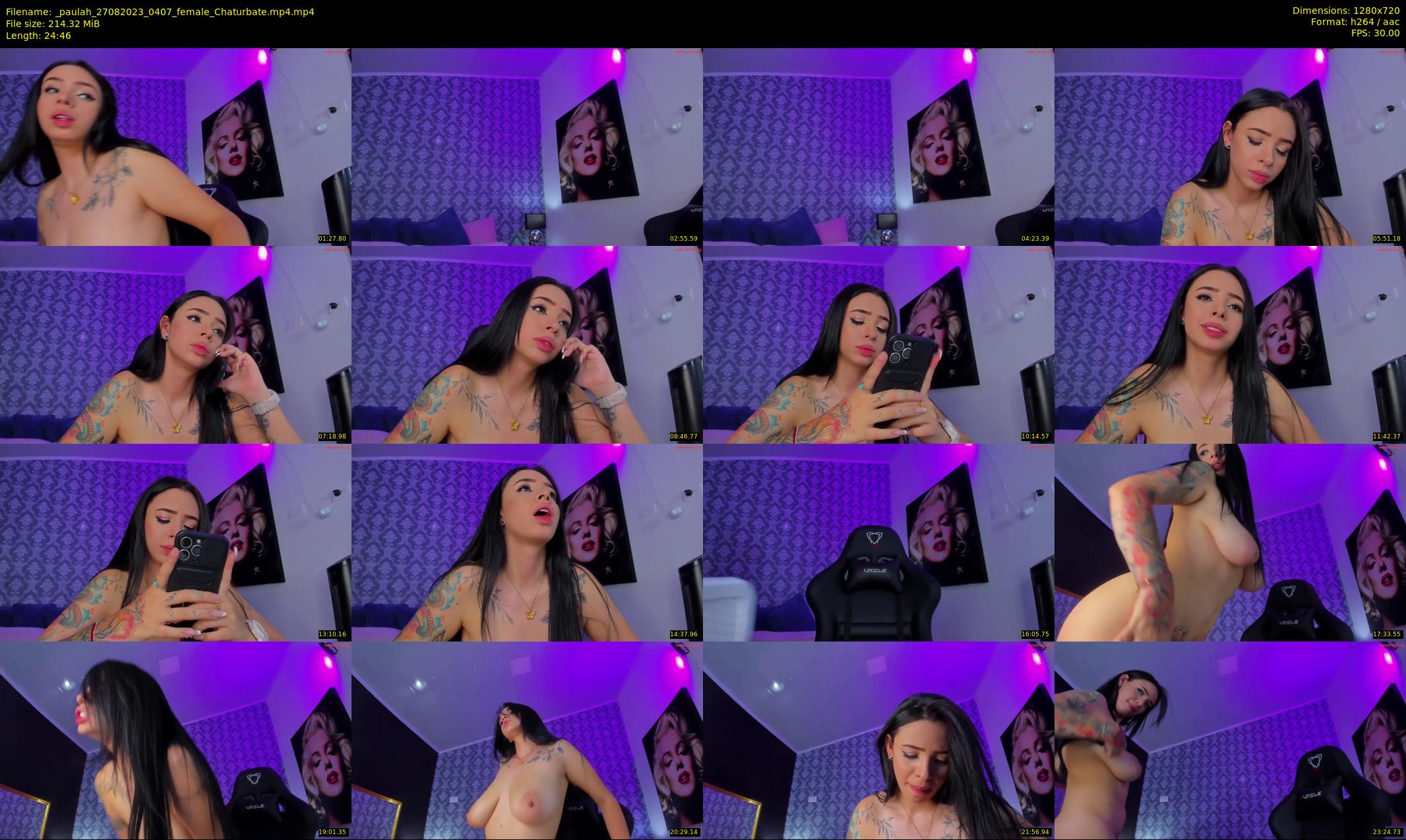 _paulah — 25 minute Chaturbate female cam show recording, 720p, Aug 27, 2023