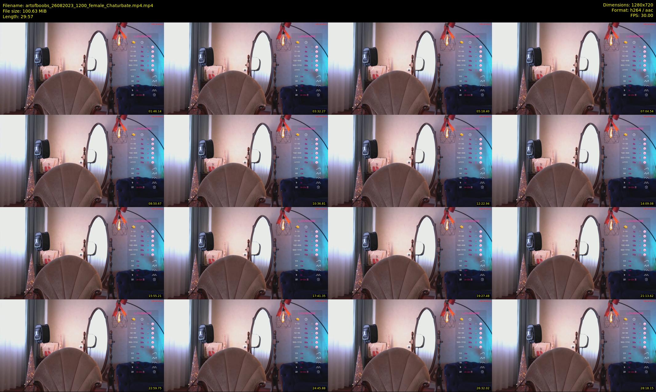 artofboobs — 30 minute Chaturbate female cam show recording, 720p, Aug 26, 2023