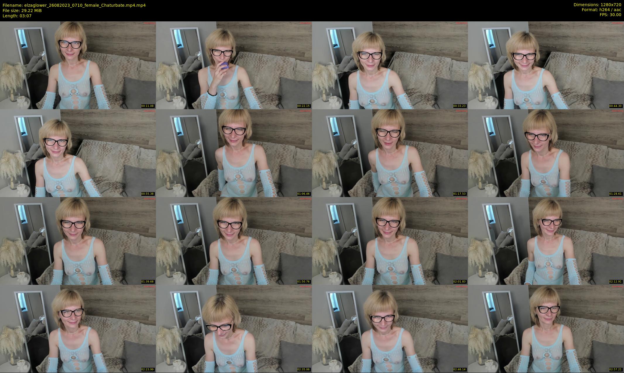 elzaglower — 4 minute Chaturbate female cam show recording, 720p, Aug 26, 2023