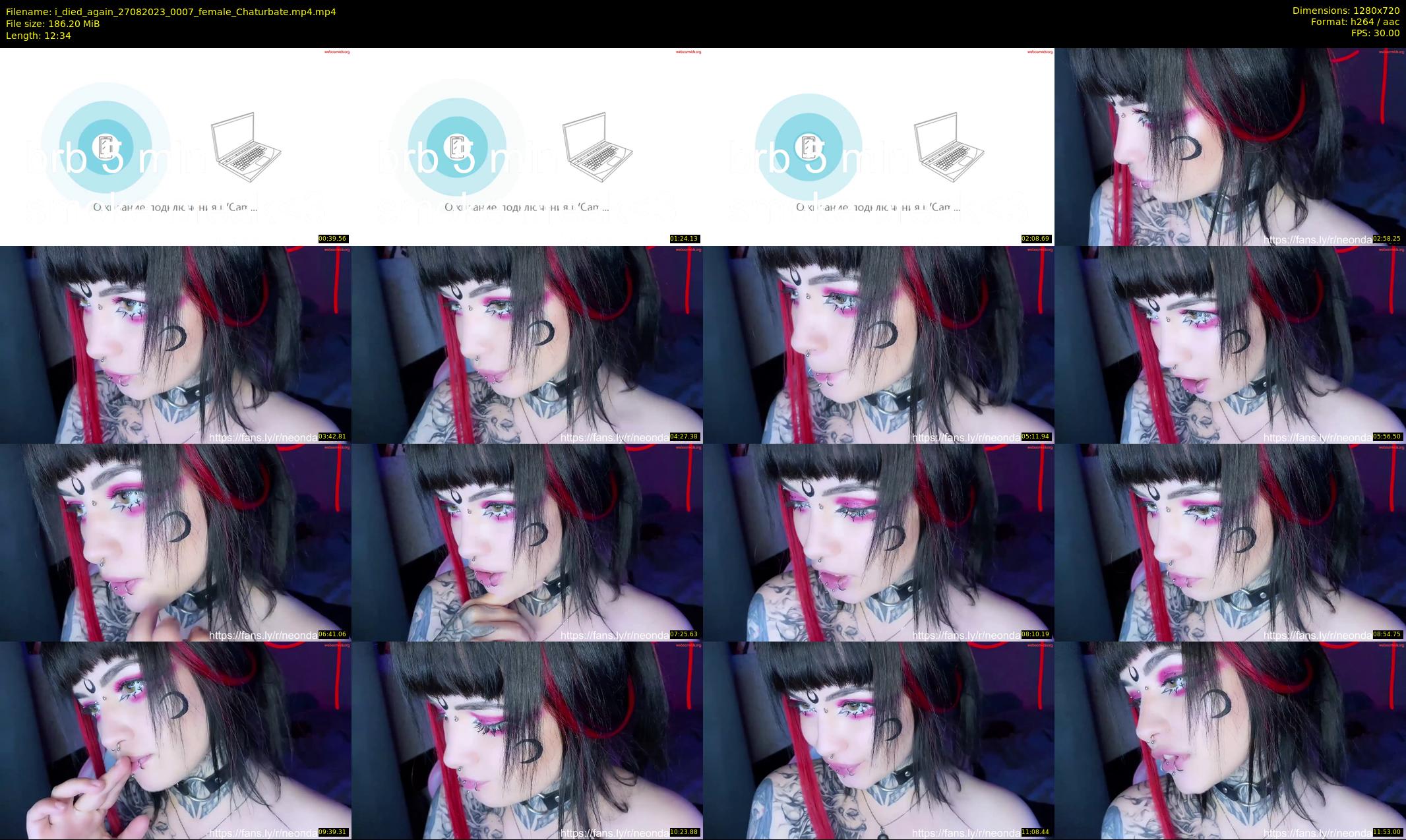 i_died_again — 13 minute Chaturbate female cam show recording, 720p, Aug 27, 2023