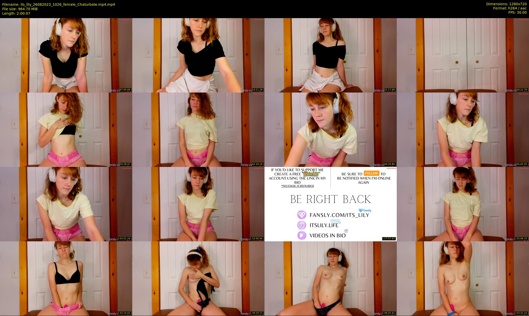 its_lily — 121 minute Chaturbate female cam show recording, 720p, Aug 26, 2023