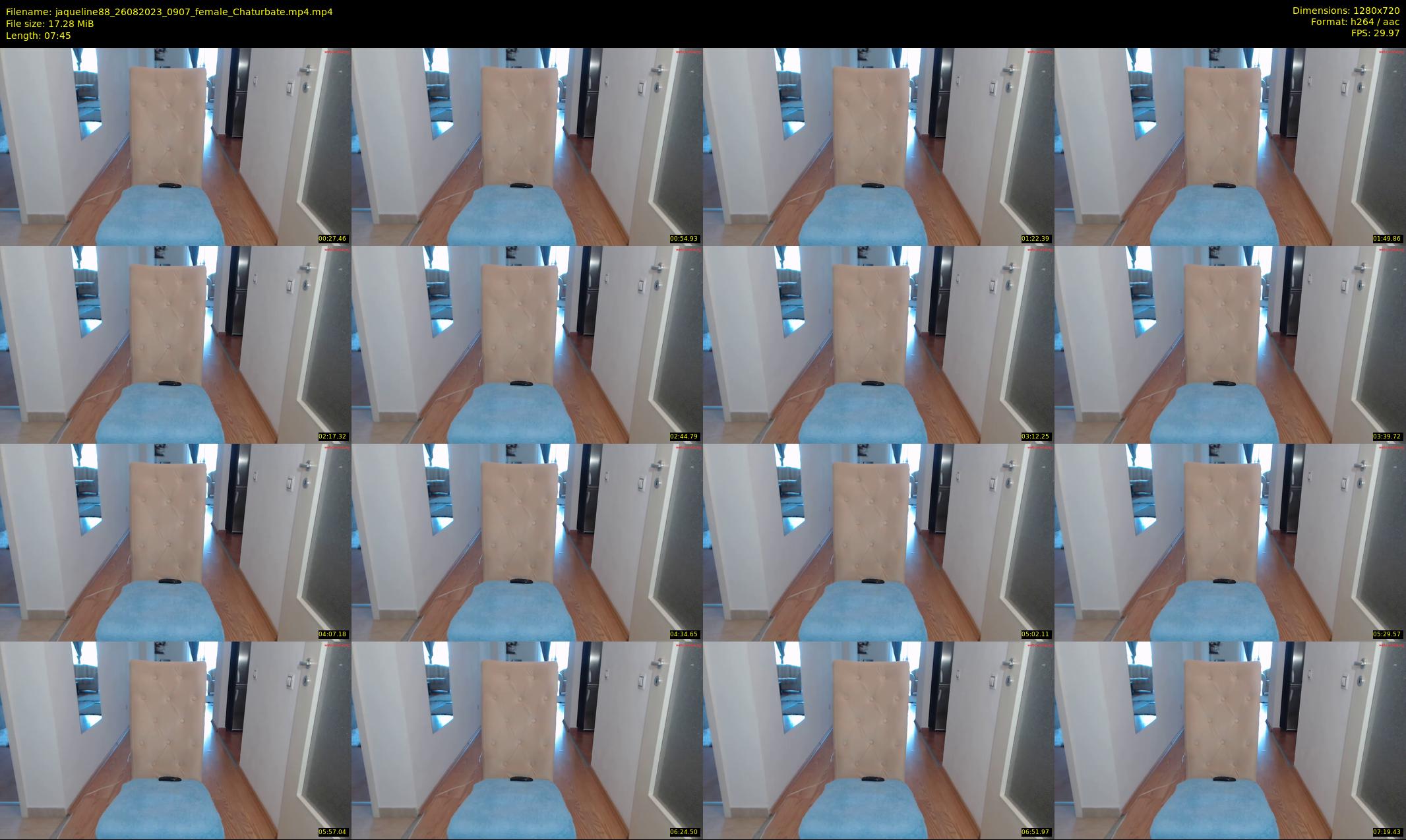 jaqueline88 — 8 minute Chaturbate female cam show recording, 720p, Aug 26, 2023