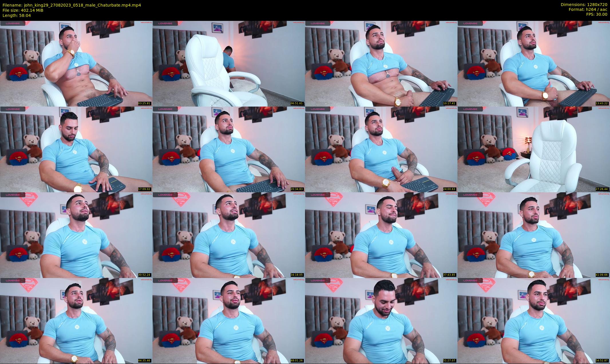 john_king29 — 59 minute Chaturbate male cam show recording, 720p, Aug 27, 2023
