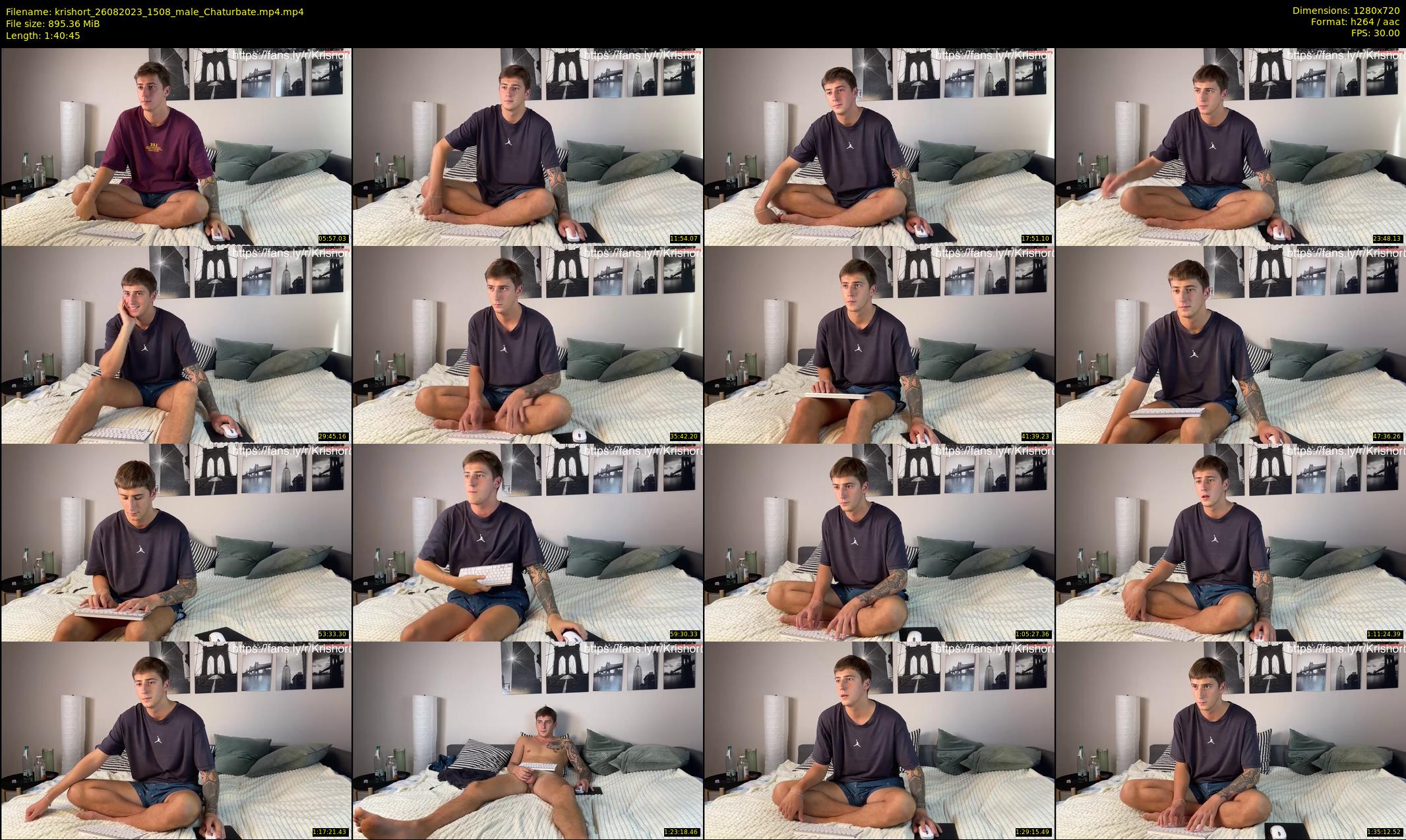 krishort — 101 minute Chaturbate male cam show recording, 720p, Aug 26, 2023