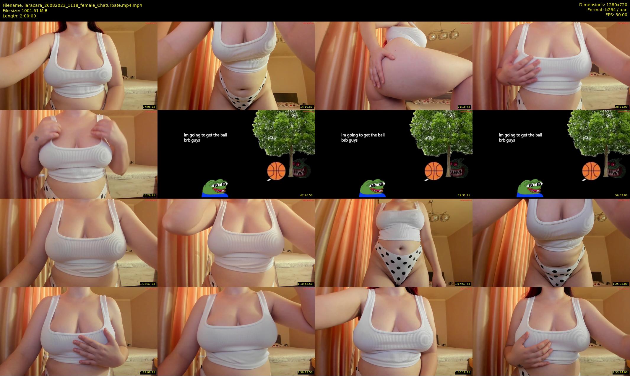 laracara — 120 minute Chaturbate female cam show recording, 720p, Aug 26, 2023