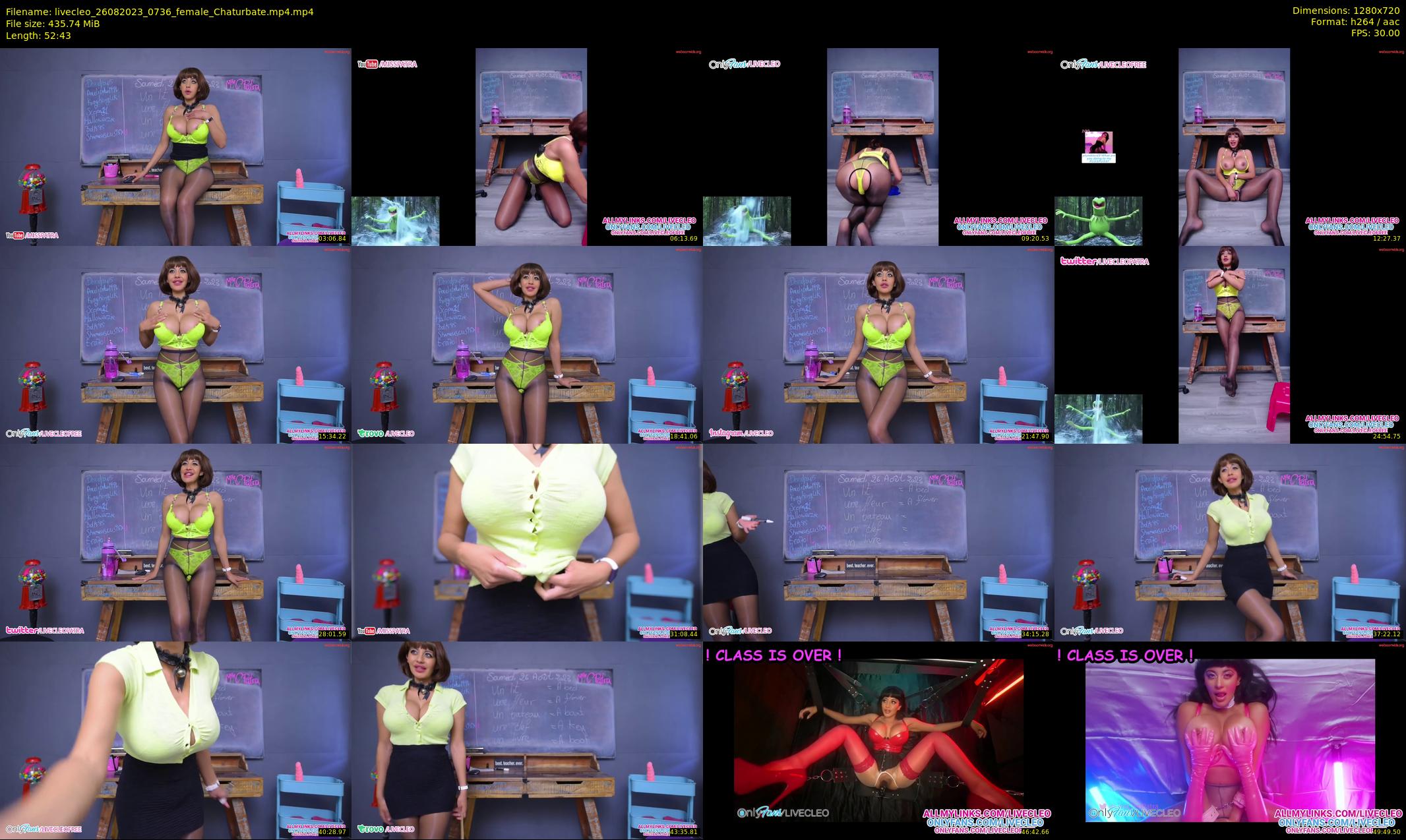livecleo — 53 minute Chaturbate female cam show recording, 720p, Aug 26, 2023