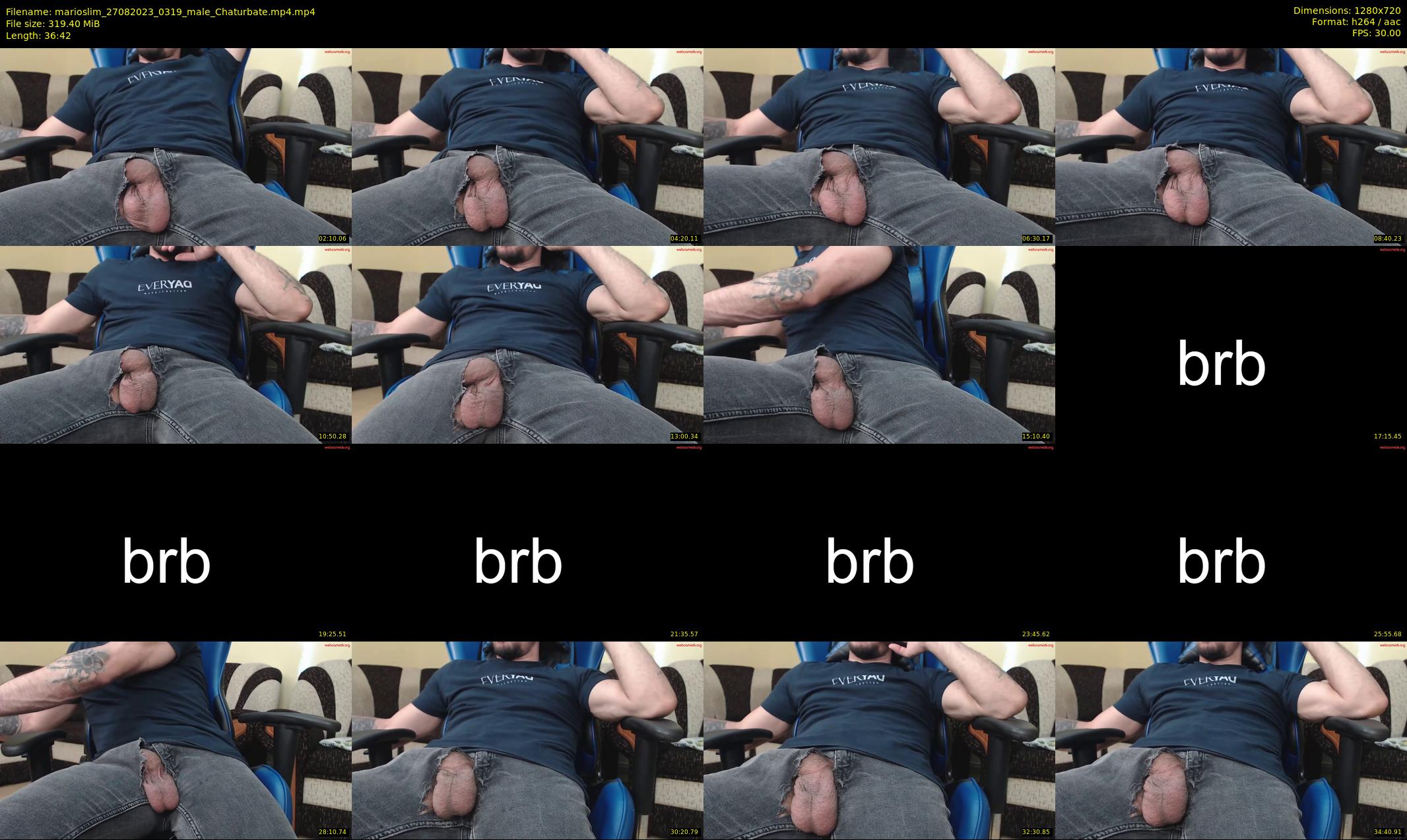 marioslim — 37 minute Chaturbate male cam show recording, 720p, Aug 27, 2023