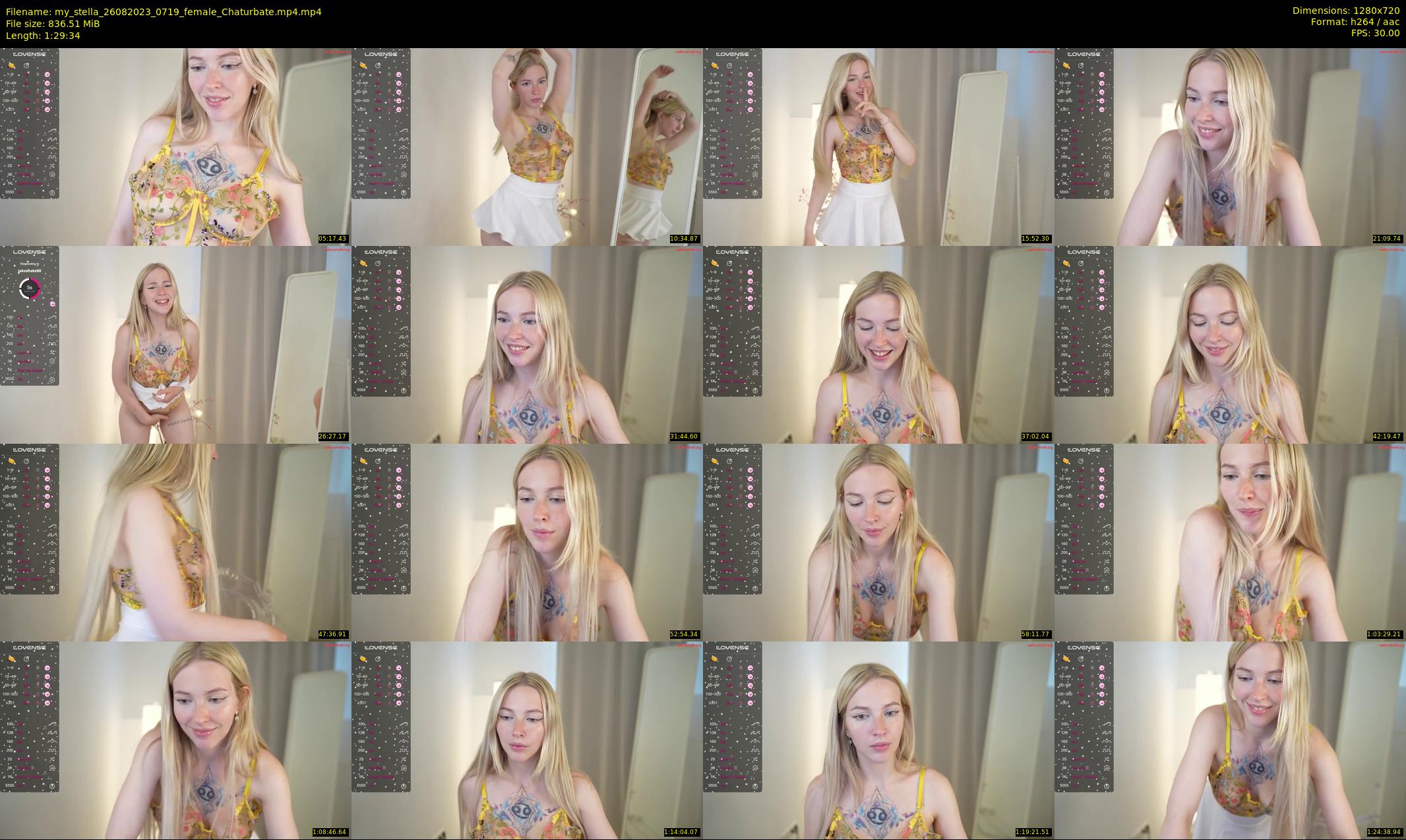 my_stella — 90 minute Chaturbate female cam show recording, 720p, Aug 26, 2023