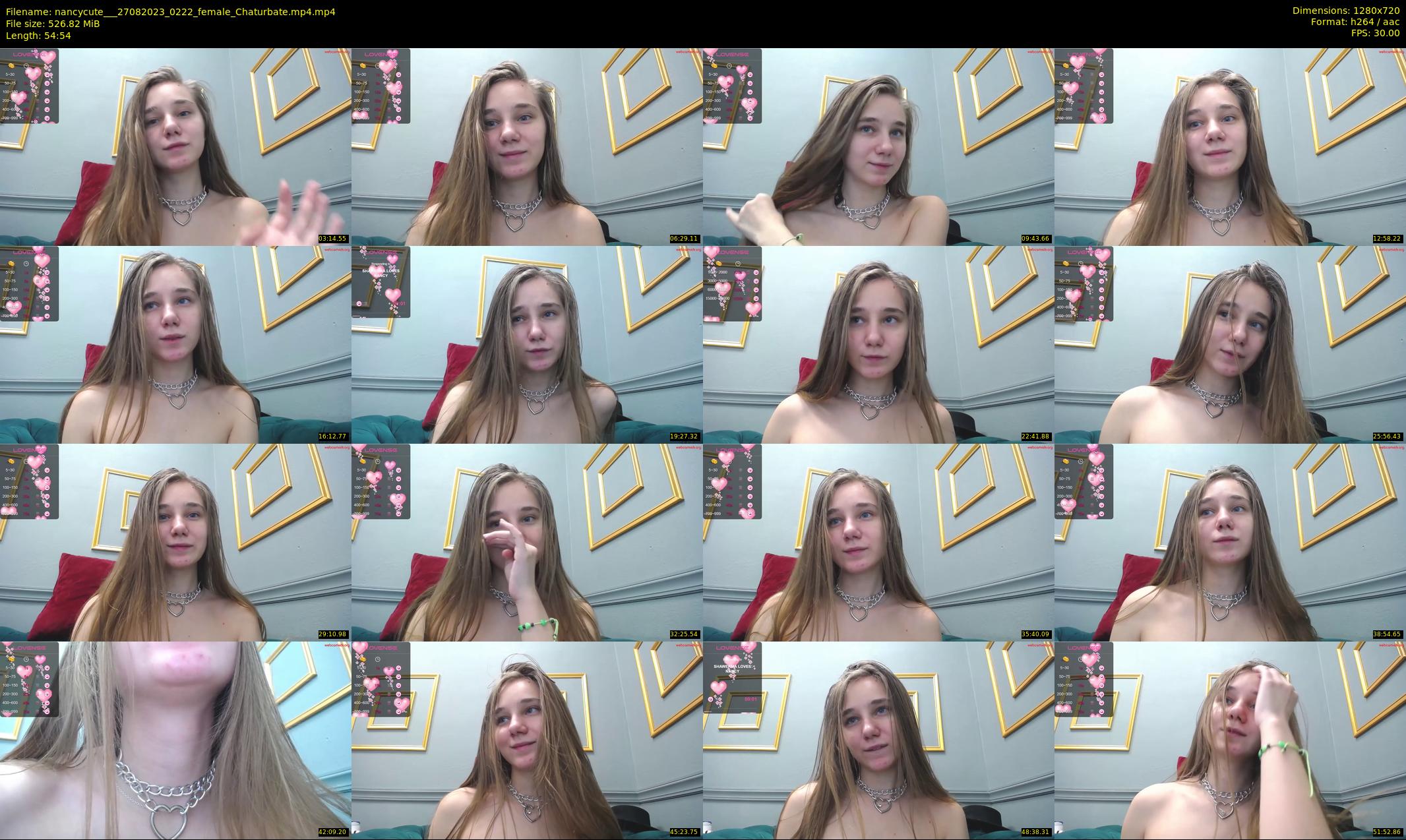 nancycute__ — 55 minute Chaturbate female cam show recording, 720p, Aug 27, 2023