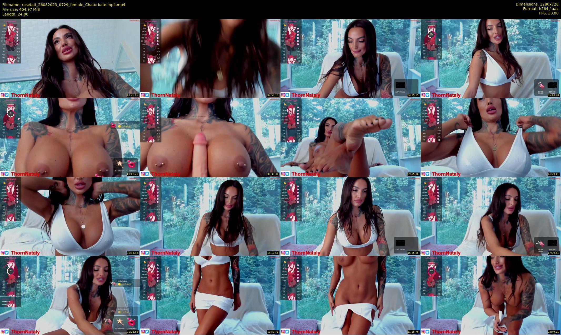 rosetatt — 24 minute Chaturbate female cam show recording, 720p, Aug 26, 2023