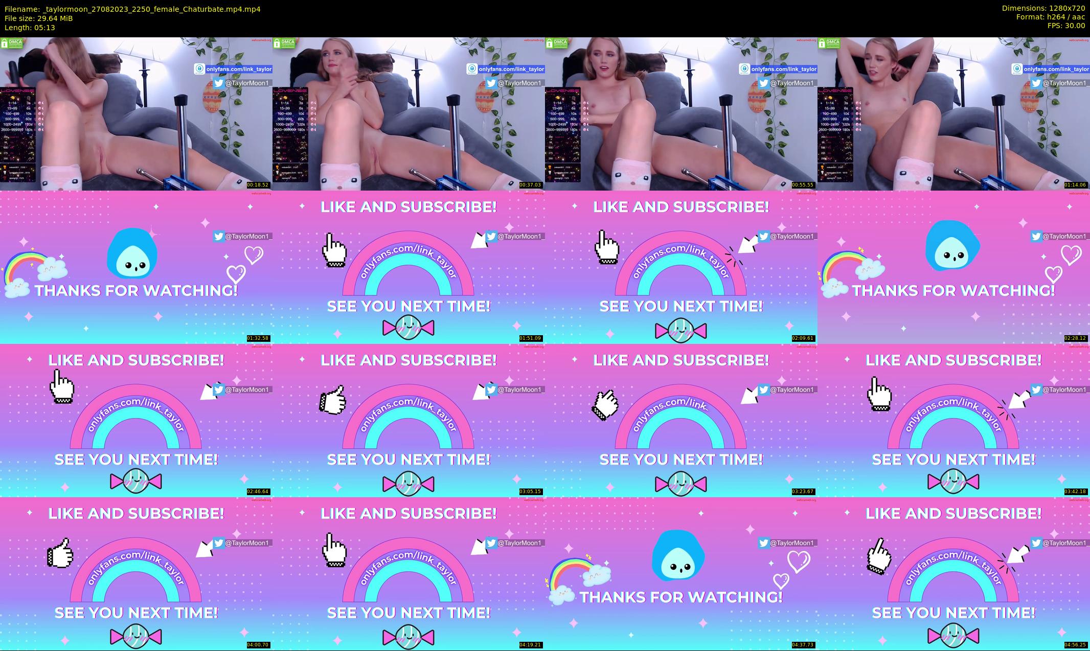 _taylormoon — 6 minute Chaturbate female cam show recording, 720p, Aug 27, 2023