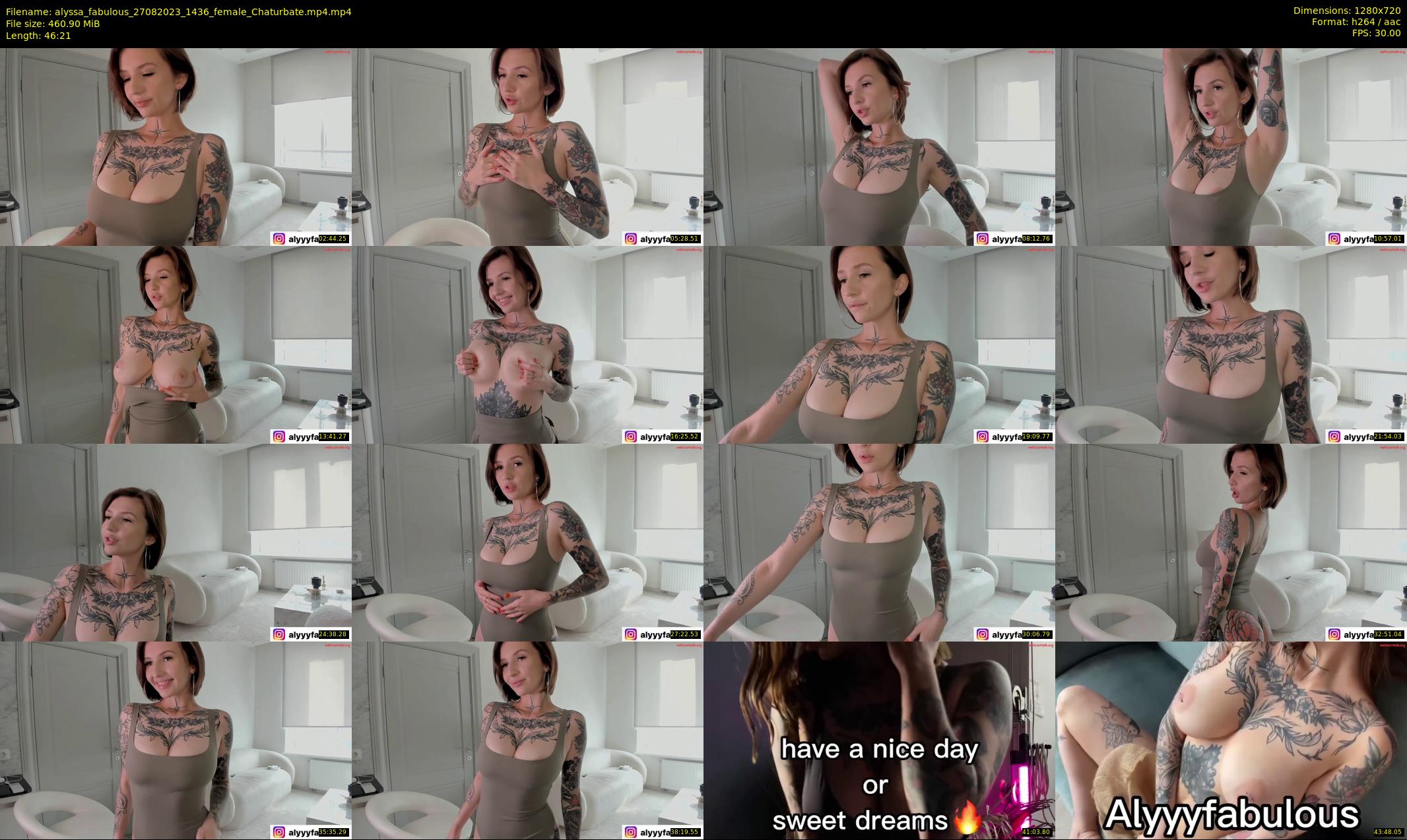 alyssa_fabulous — 47 minute Chaturbate female cam show recording, 720p, Aug 27, 2023