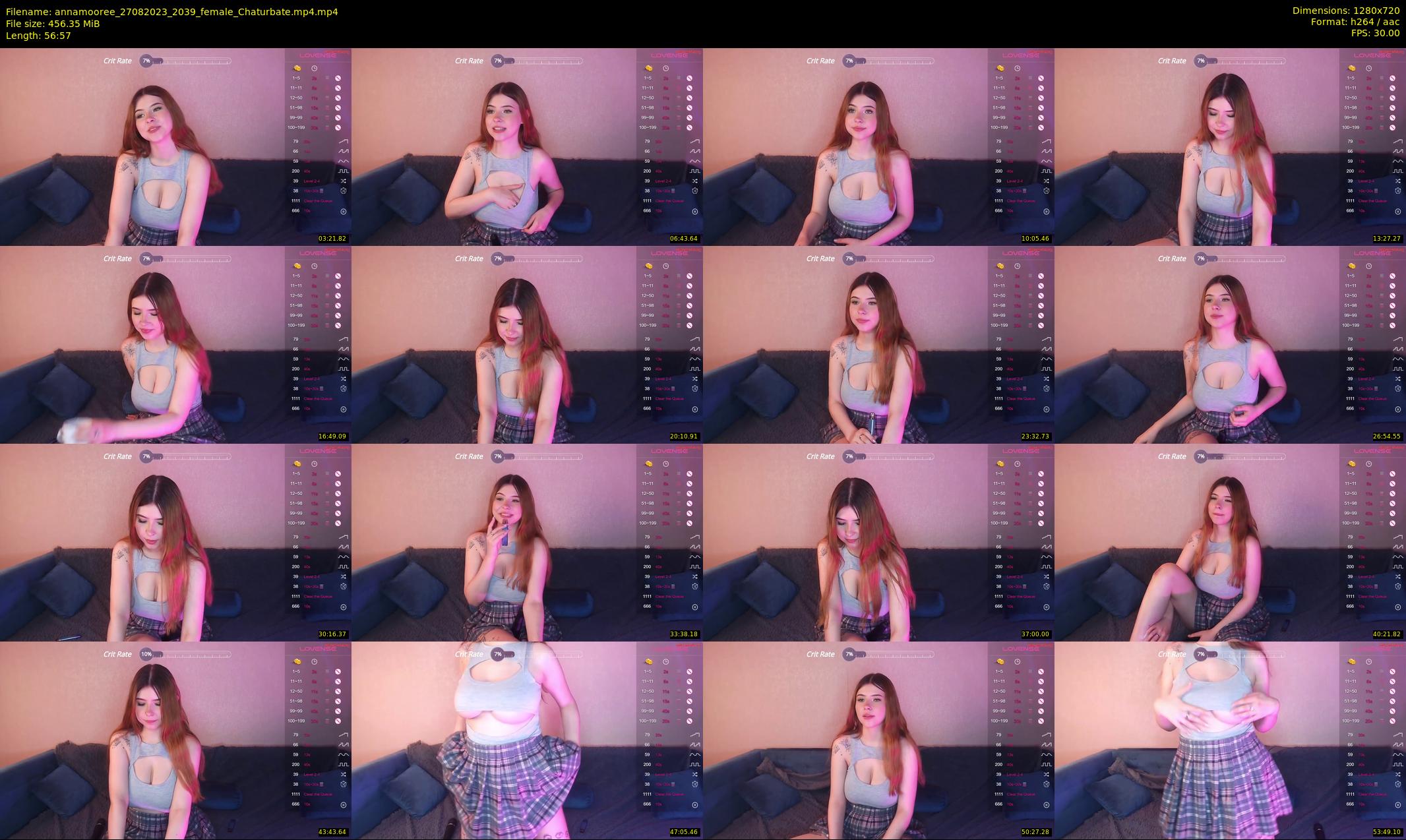 annamooree — 57 minute Chaturbate female cam show recording, 720p, Aug 27, 2023