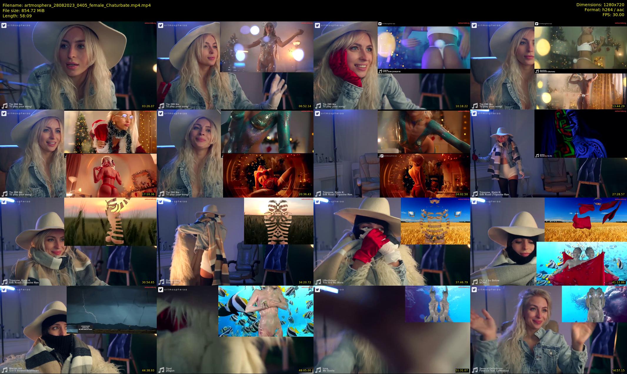artmosphera — 59 minute Chaturbate female cam show recording, 720p, Aug 28, 2023