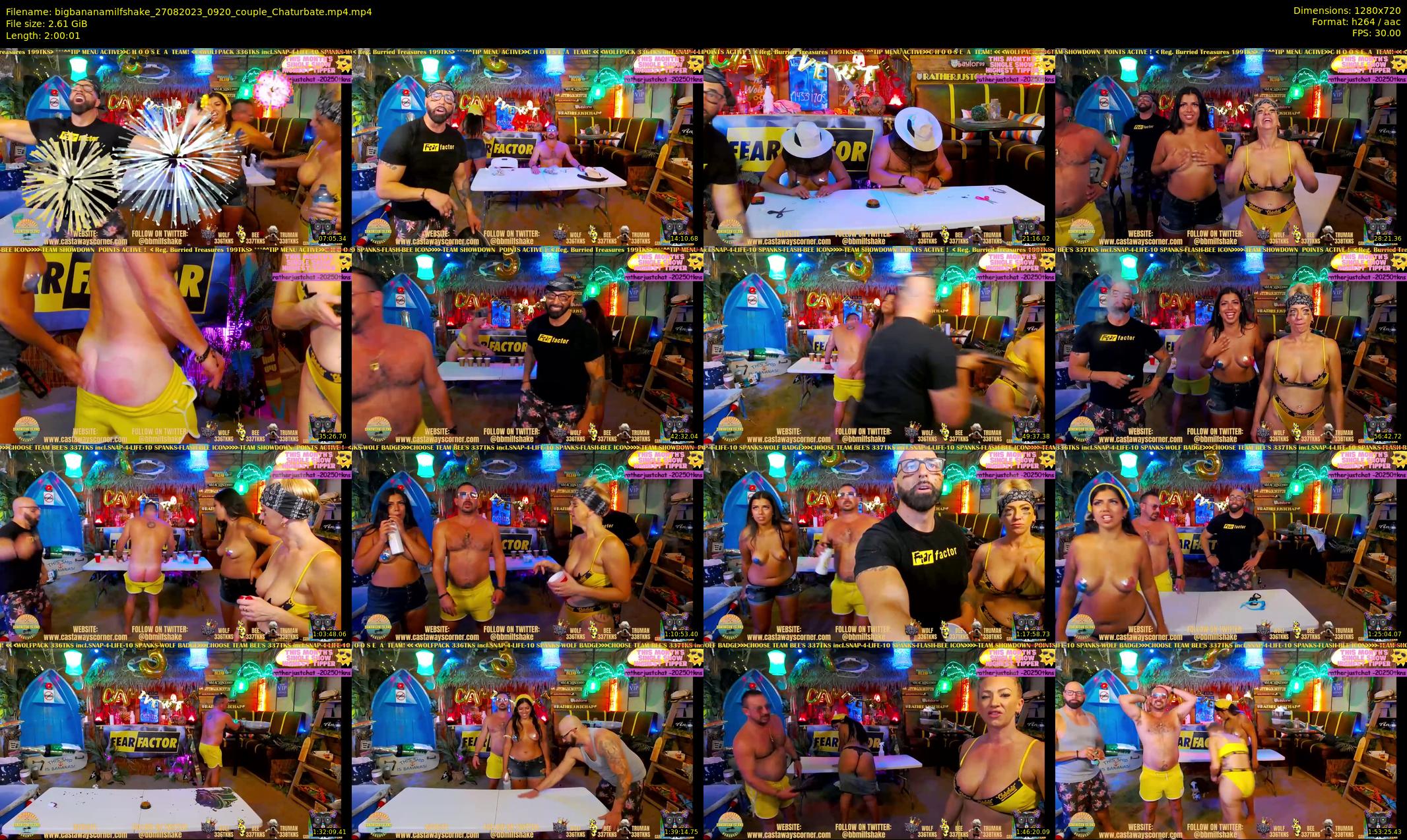 bigbananamilfshake — 121 minute Chaturbate couple cam show recording, 720p, Aug 27, 2023