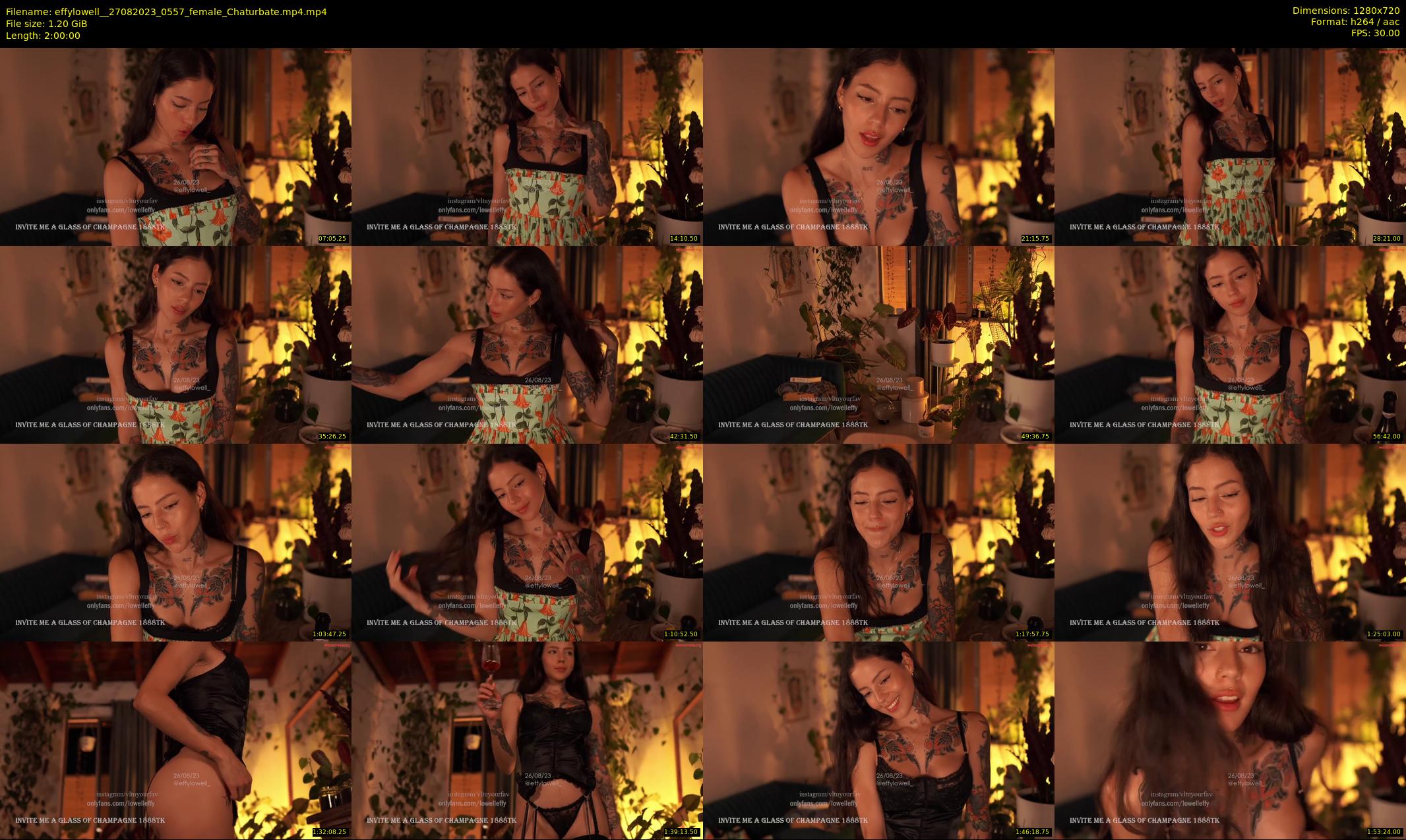 effylowell_ — 120 minute Chaturbate female cam show recording, 720p, Aug 27, 2023