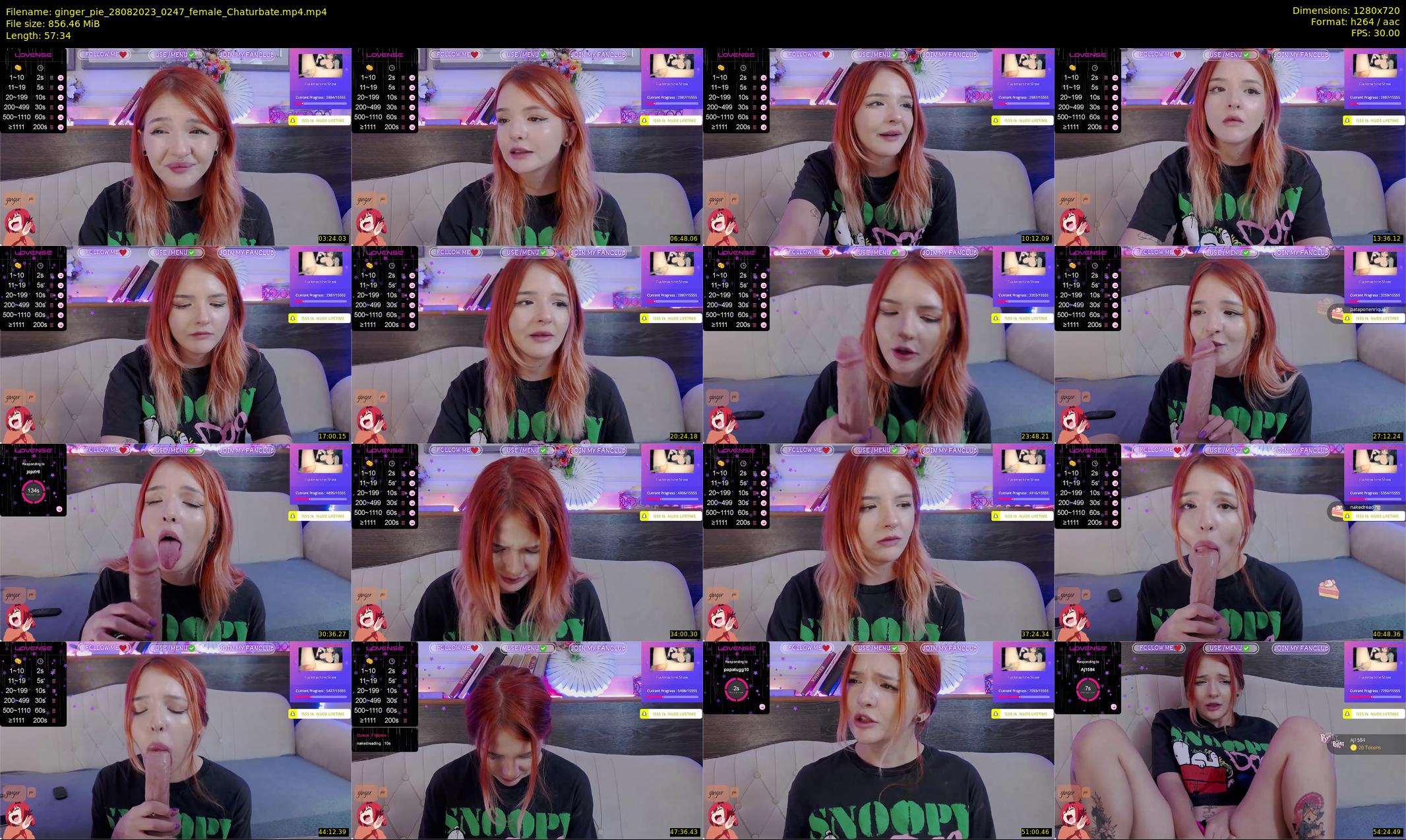 ginger_pie — 58 minute Chaturbate female cam show recording, 720p, Aug 28, 2023