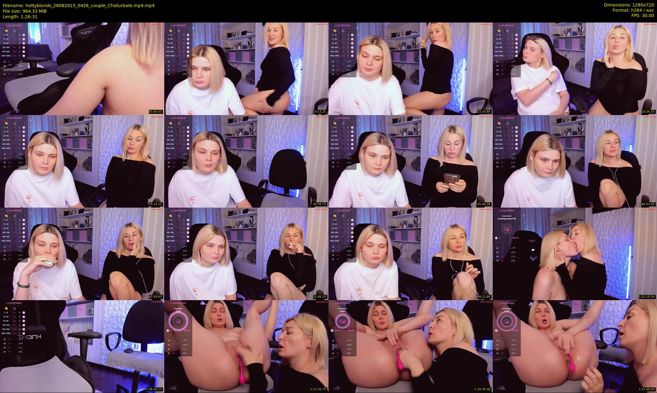 hottyblonds — 87 minute Chaturbate couple cam show recording, 720p, Aug 28, 2023