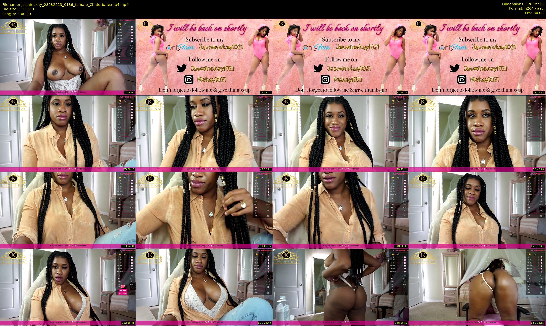 jasminekay — 121 minute Chaturbate female cam show recording, 720p, Aug 28, 2023