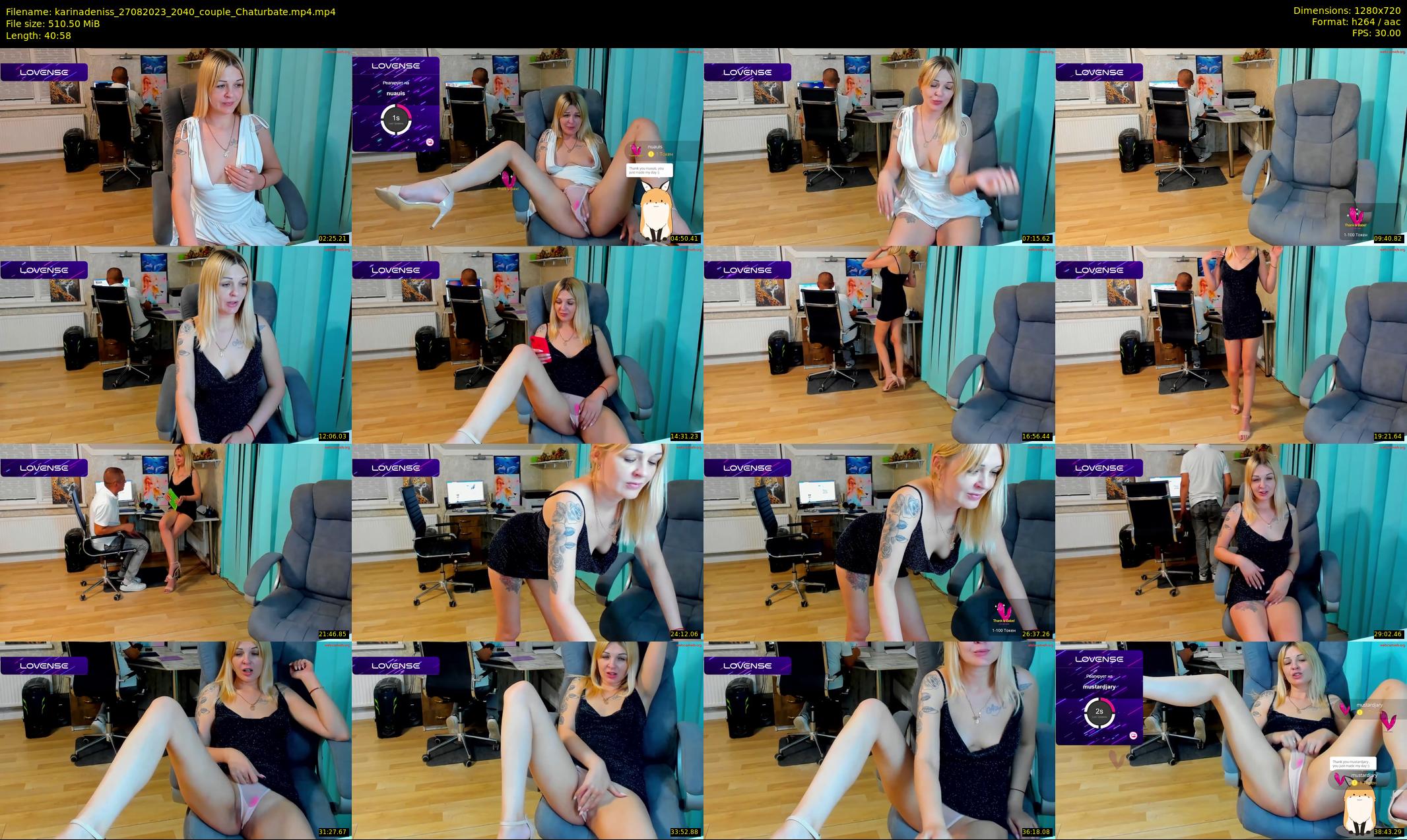 karinadeniss — 41 minute Chaturbate couple cam show recording, 720p, Aug 27, 2023