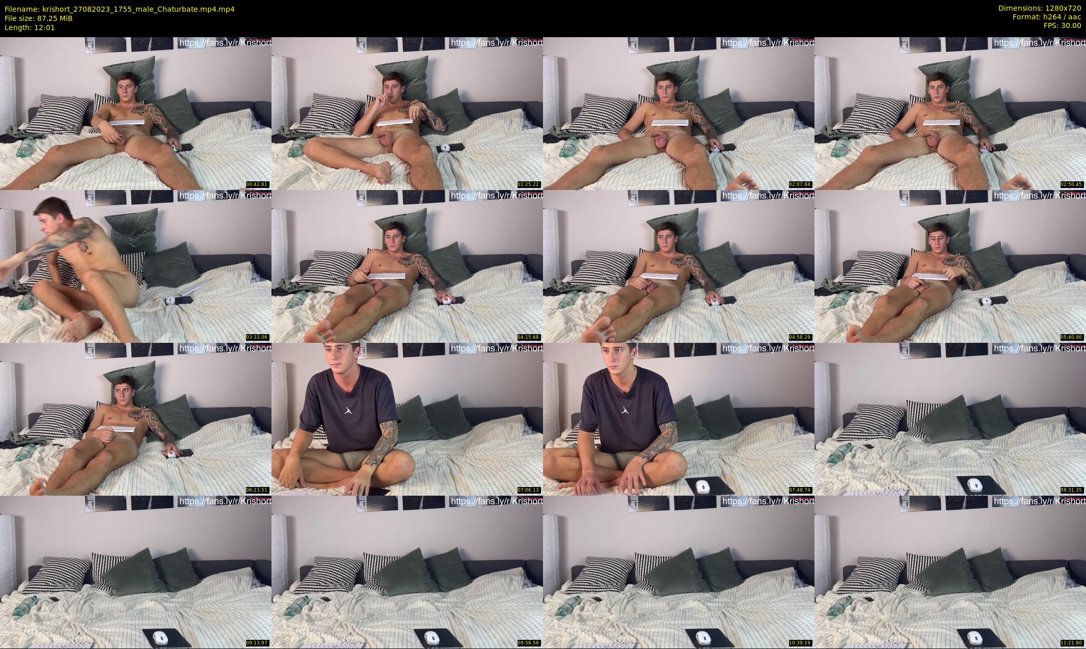 krishort — 13 minute Chaturbate male cam show recording, 720p, Aug 27, 2023