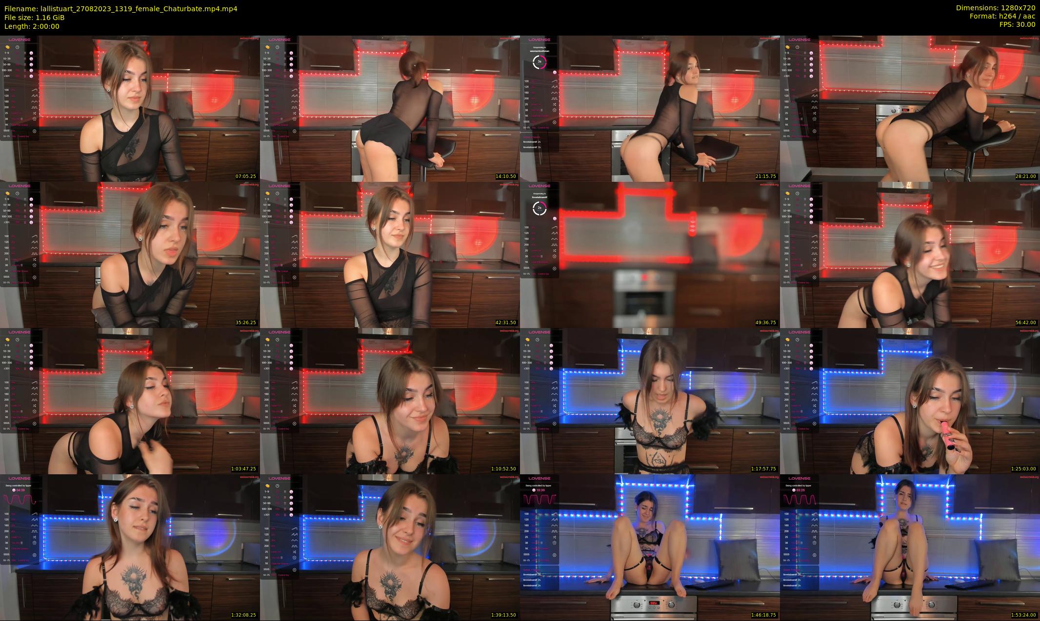 lallistuart — 120 minute Chaturbate female cam show recording, 720p, Aug 27, 2023