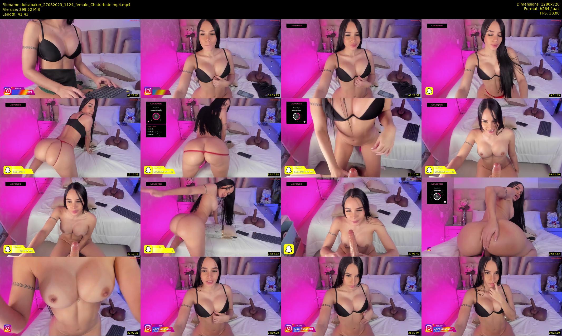 luisabaker — 42 minute Chaturbate female cam show recording, 720p, Aug 27, 2023