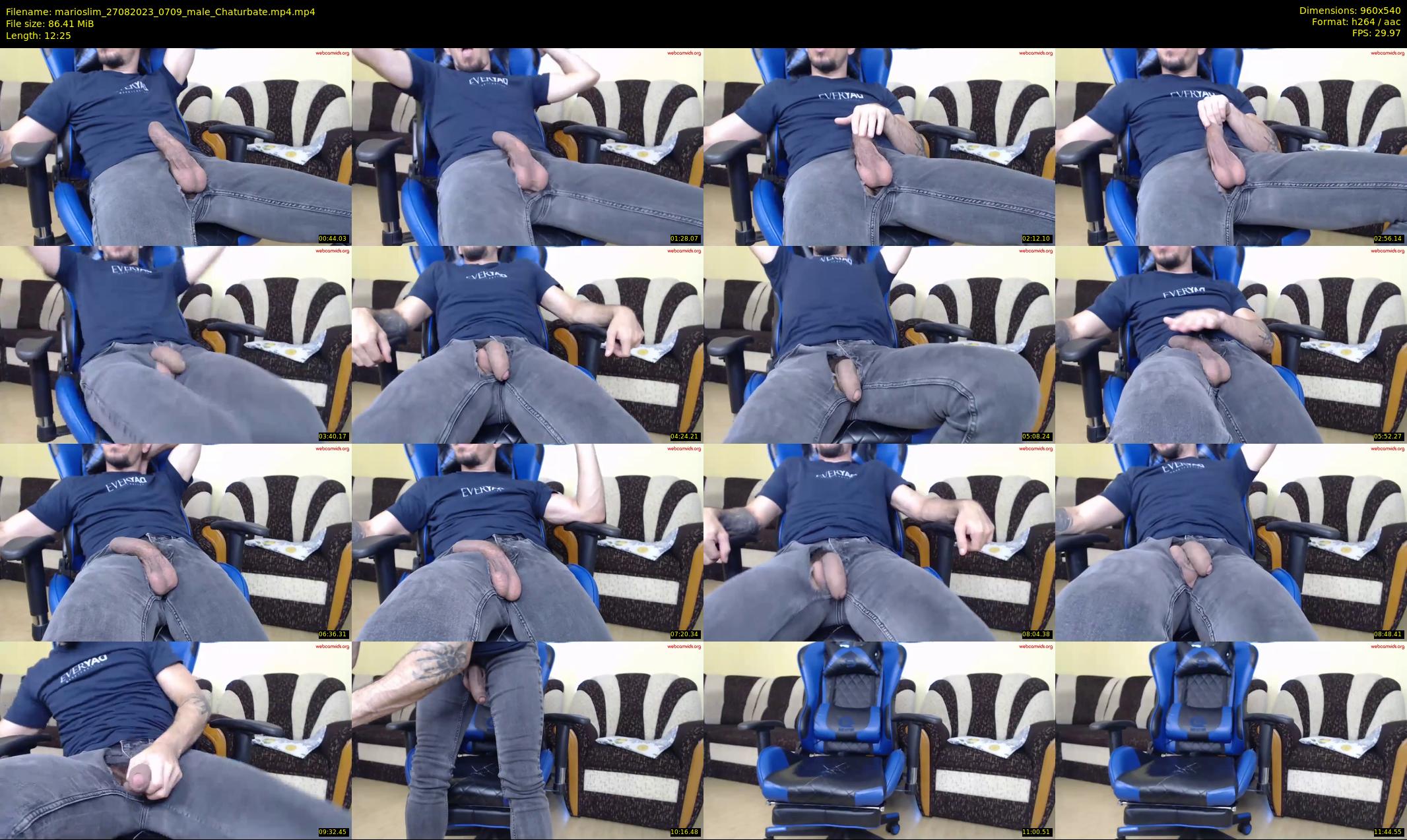 marioslim — 13 minute Chaturbate male cam show recording, 480p, Aug 27, 2023