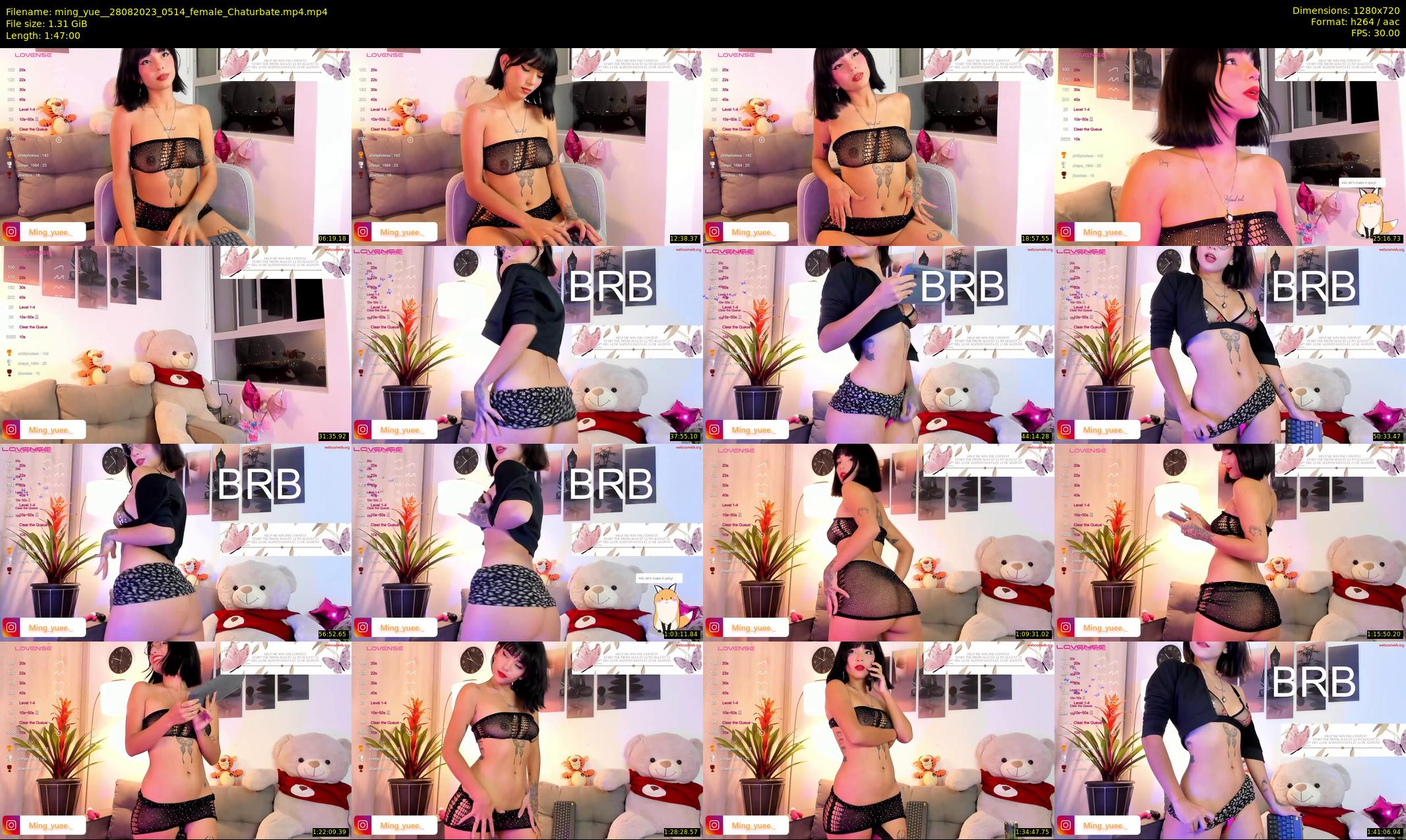 ming_yue_ — 107 minute Chaturbate female cam show recording, 720p, Aug 28, 2023