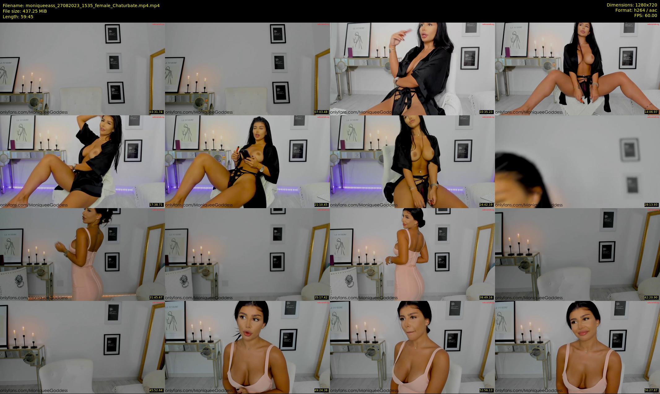 moniqueeass — 60 minute Chaturbate female cam show recording, 720p, Aug 27, 2023