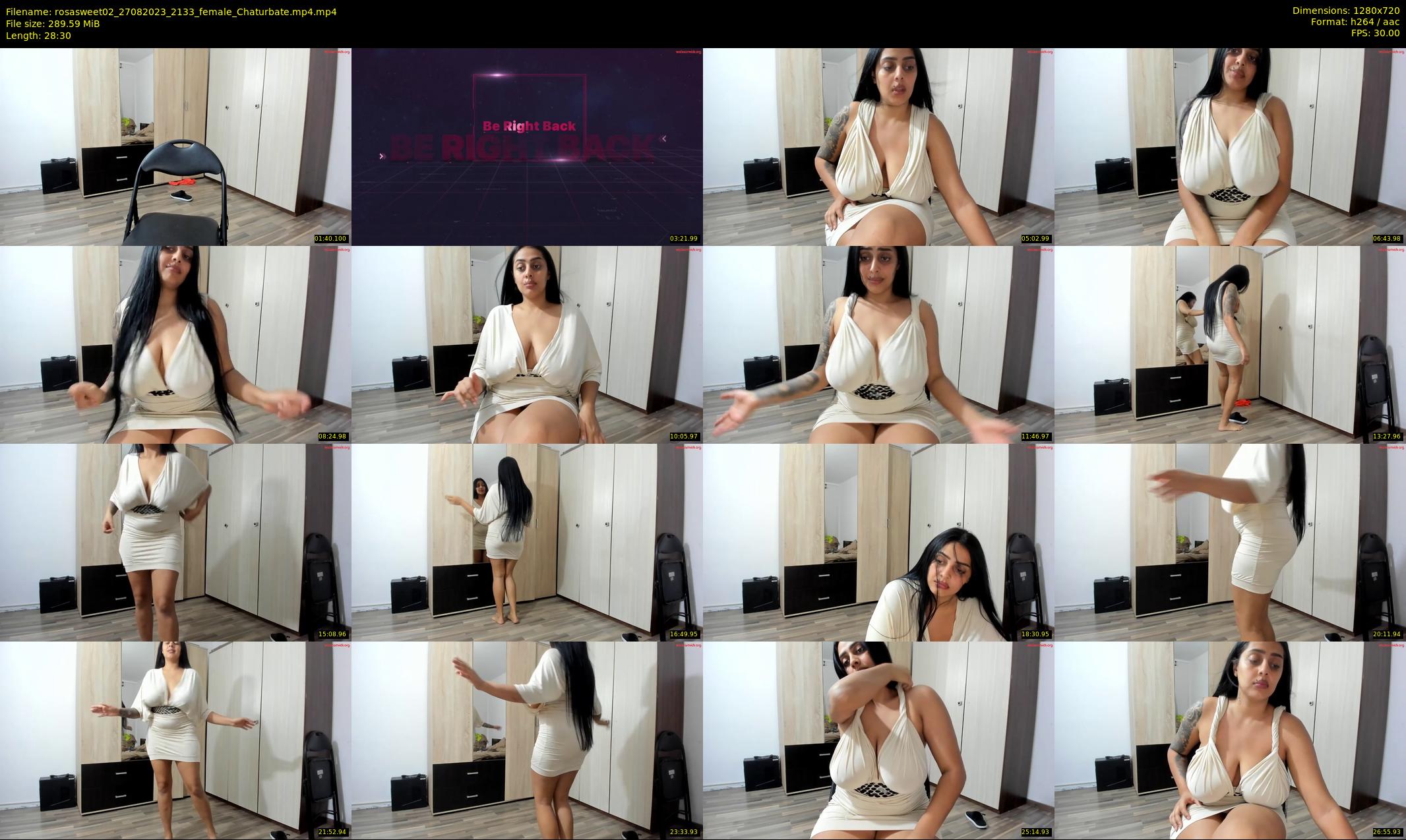 rosasweet02 — 29 minute Chaturbate female cam show recording, 720p, Aug 27, 2023